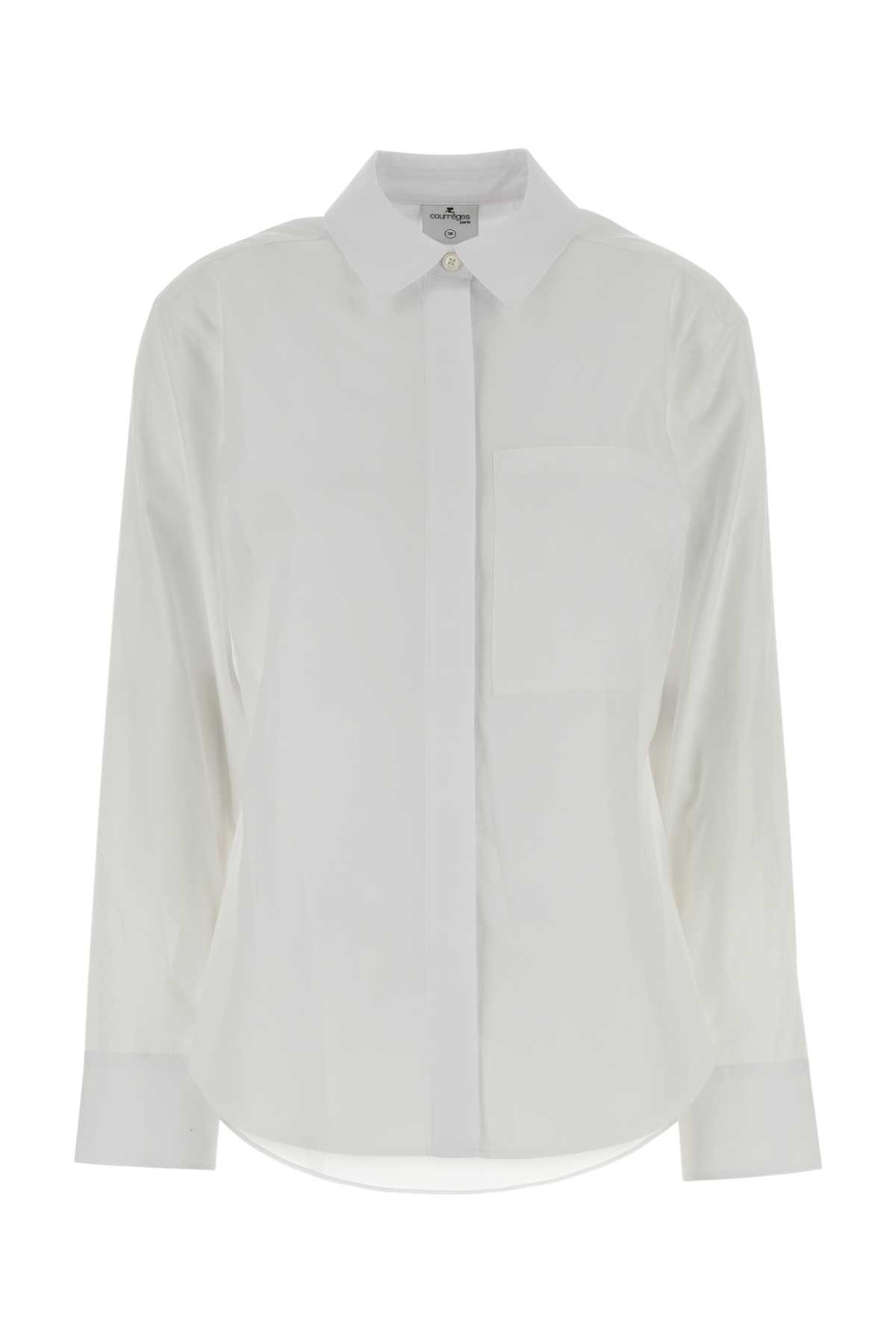 White cotton shirt 126CCH119CO00800001 (Courrèges / シャツ・ブラウス ) | Courrèges (クレージュ)