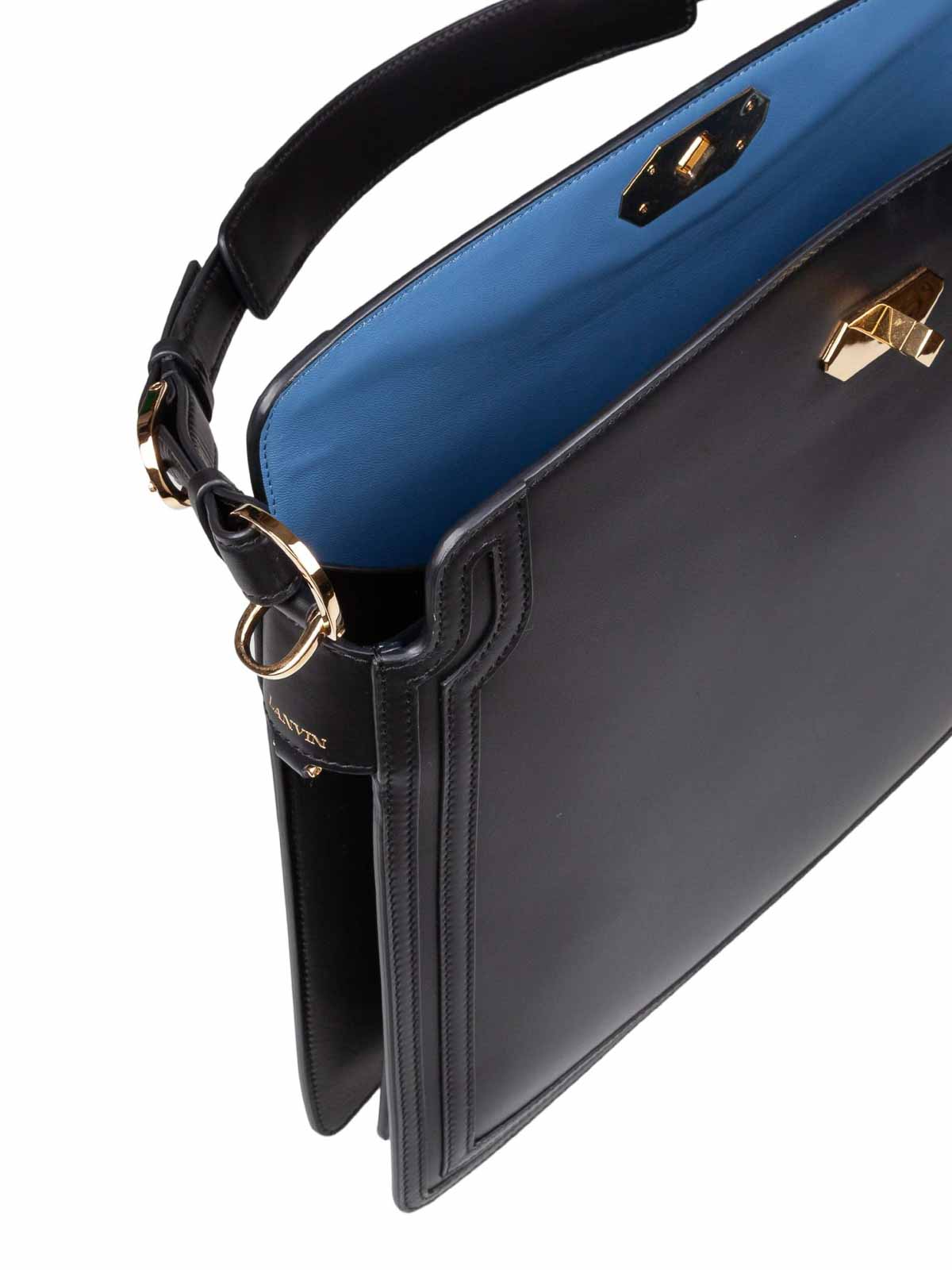 Compagnon Shoulder Bag In Black Leather LWBGLRMMSMLE10 (LANVIN / ハンドバッグ・ショルダーバッグ ) | LANVIN (ランバン)(4)