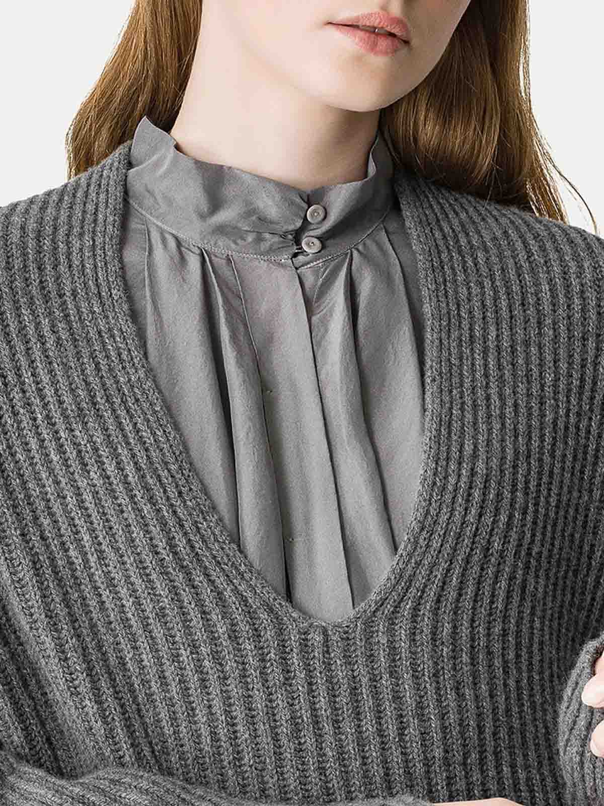 Gray sweater 14436MYKNIT7013 (forte_forte / ニット・セーター・カーディガン ) | forte_forte (フォルテ フォルテ)(2)