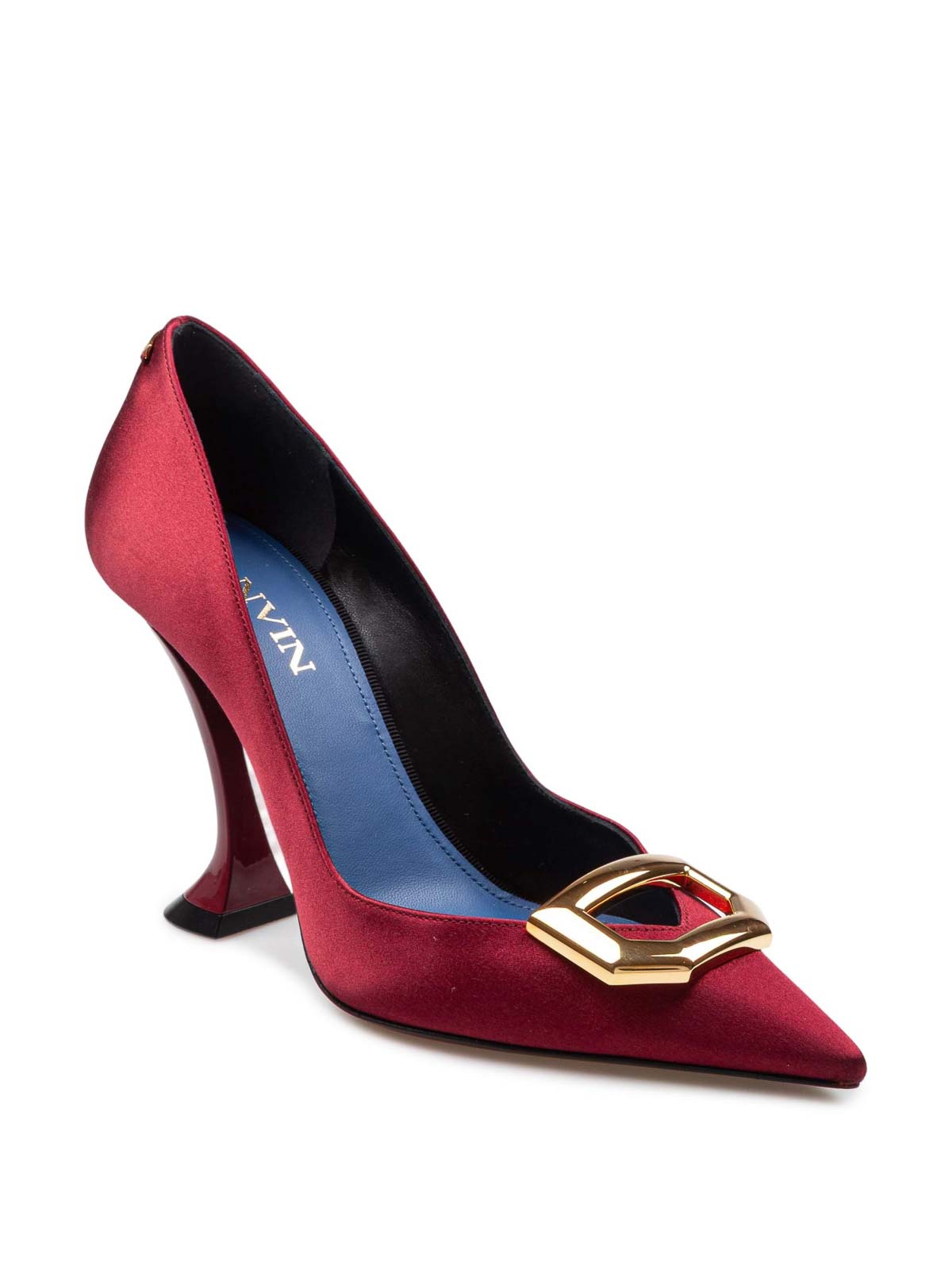 Buckle decollete in satin with sculpted heel FWPUGA0ESATI (LANVIN / パンプス・ハイヒール ) | LANVIN (ランバン)(1)