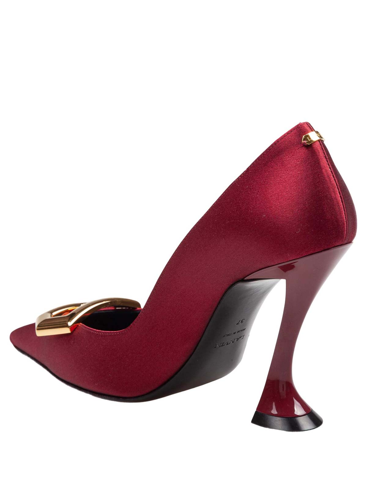 Buckle decollete in satin with sculpted heel FWPUGA0ESATI (LANVIN / パンプス・ハイヒール ) | LANVIN (ランバン)(4)