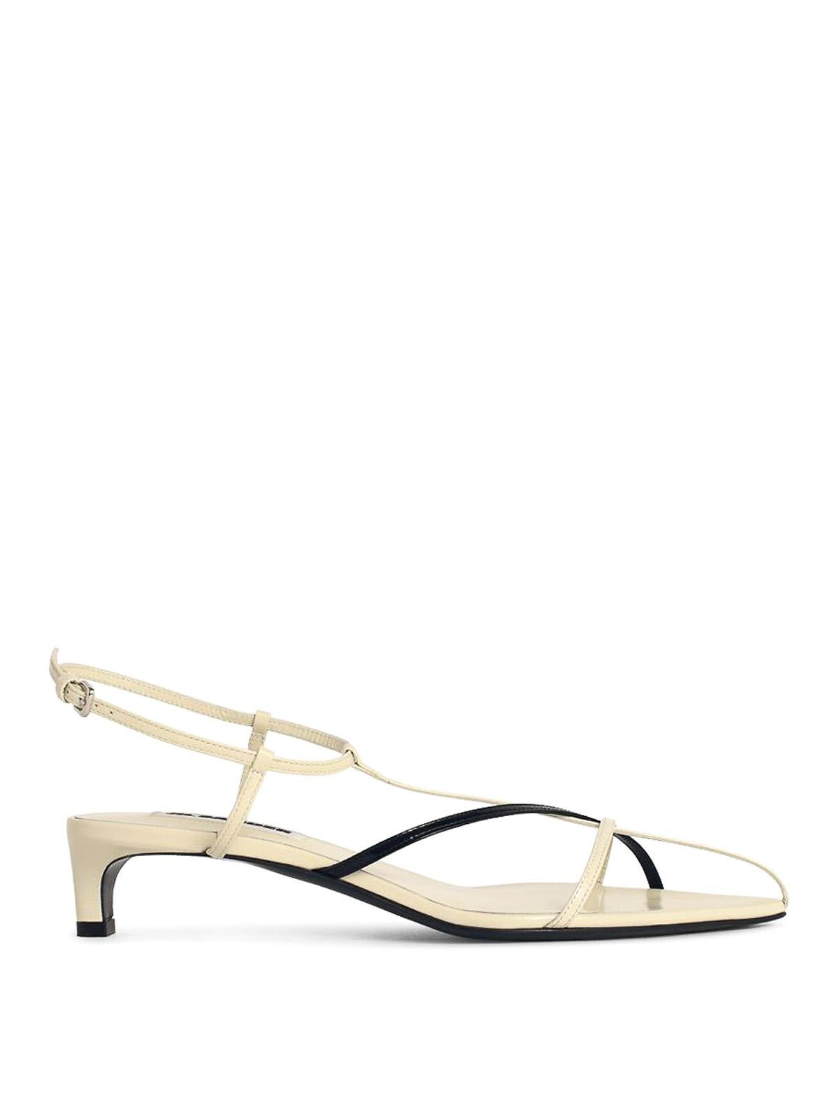 Cage Chalk White Leather Sandals J15WP0129P6422230 (Jil Sander / サンダル ) | Jil Sander (ジルサンダー)