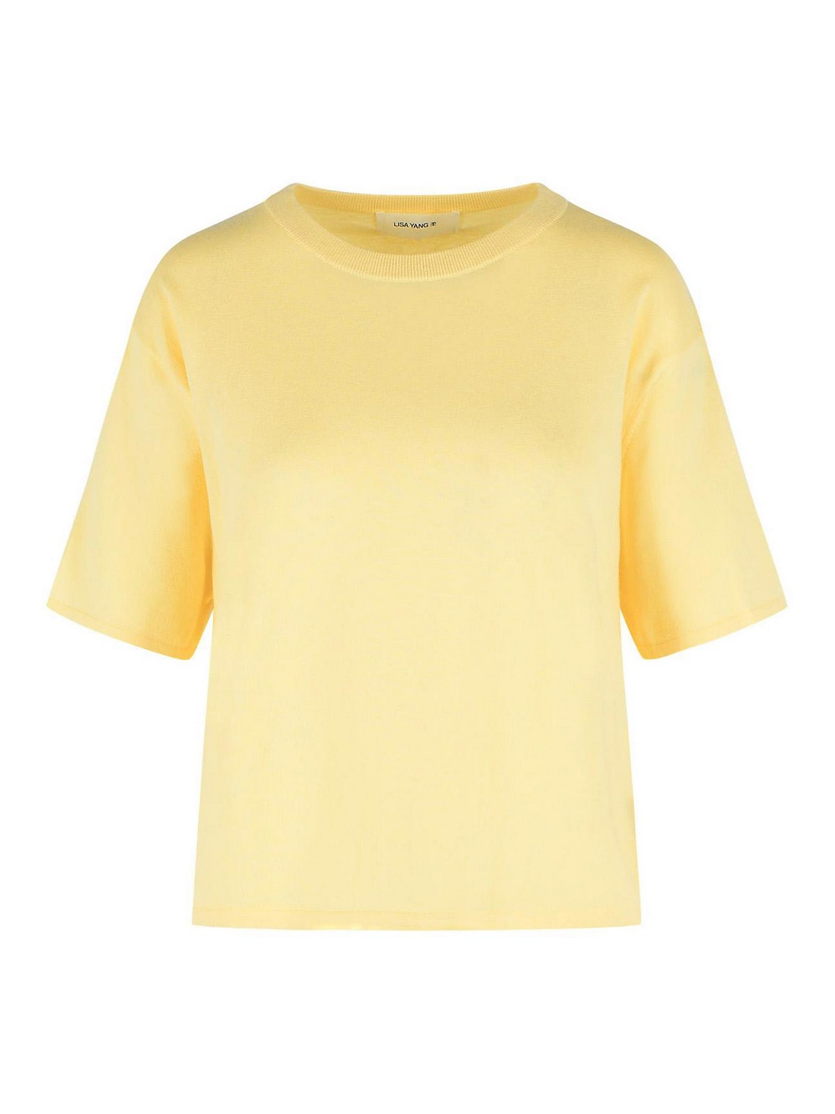 Rubie Cotton And Lemon Cashmere T-Shirt 2025145LIMONE (LISA YANG / Tシャツ・カットソー ) | LISA YANG (リサ ヤン)