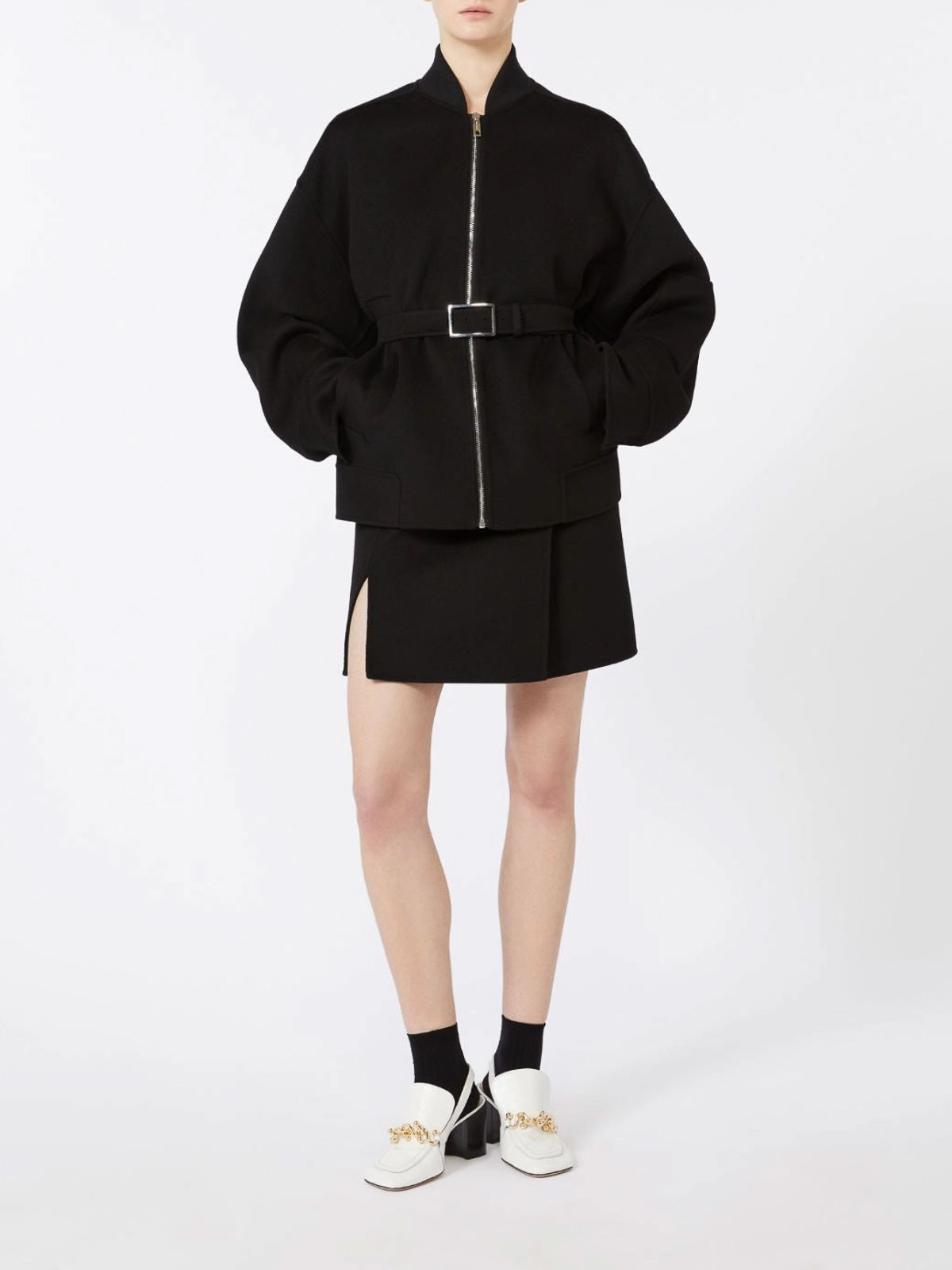 Black Agora Bomber 612081021600012 (Sportmax / カジュアルジャケット ) | Sportmax (スポーツマックス)(1)