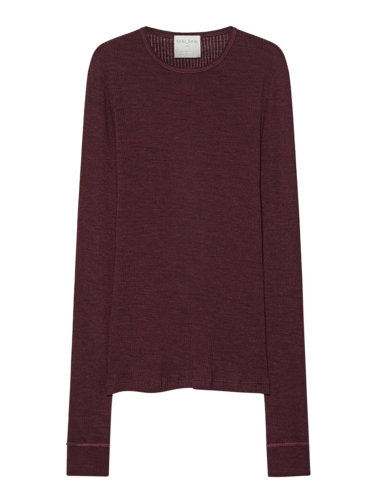 Maglia Costine Chocolat Noir 14426MYTSHIRTAICHOCOLAT (forte_forte / Tシャツ・カットソー ) | forte_forte (フォルテ フォルテ)