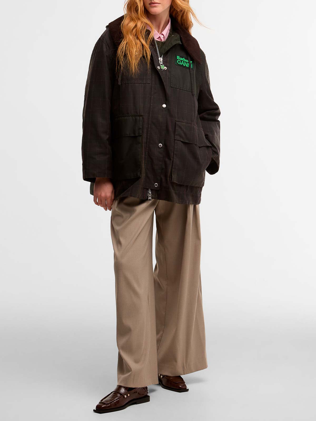 Ba X Ganni Hood Ttn Duffle Wax 263MLWX1528TN11 (Barbour / コート ) | Barbour (バブアー)(1)