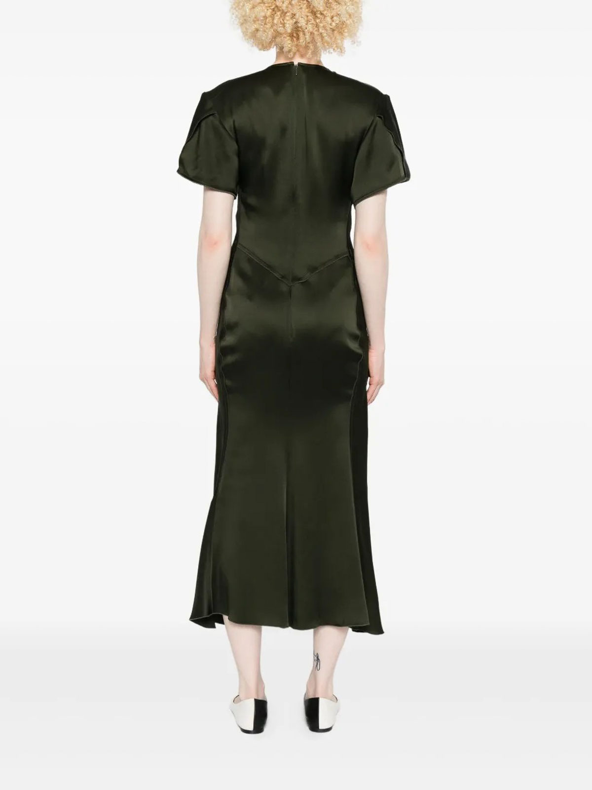 Draped Dress 1425WDR005195DDARKOLIVE (VICTORIA BECKHAM / ワンピース・ドレス・オールインワン ) | VICTORIA BECKHAM (ヴィクトリア ベッカム)(3)