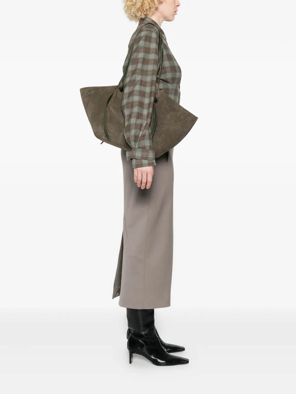 Large Mochi Suede YUZPF25HBLMS023AGAVE (YUZEFI / トートバッグ ) | YUZEFI (ユゼフィ)(2)