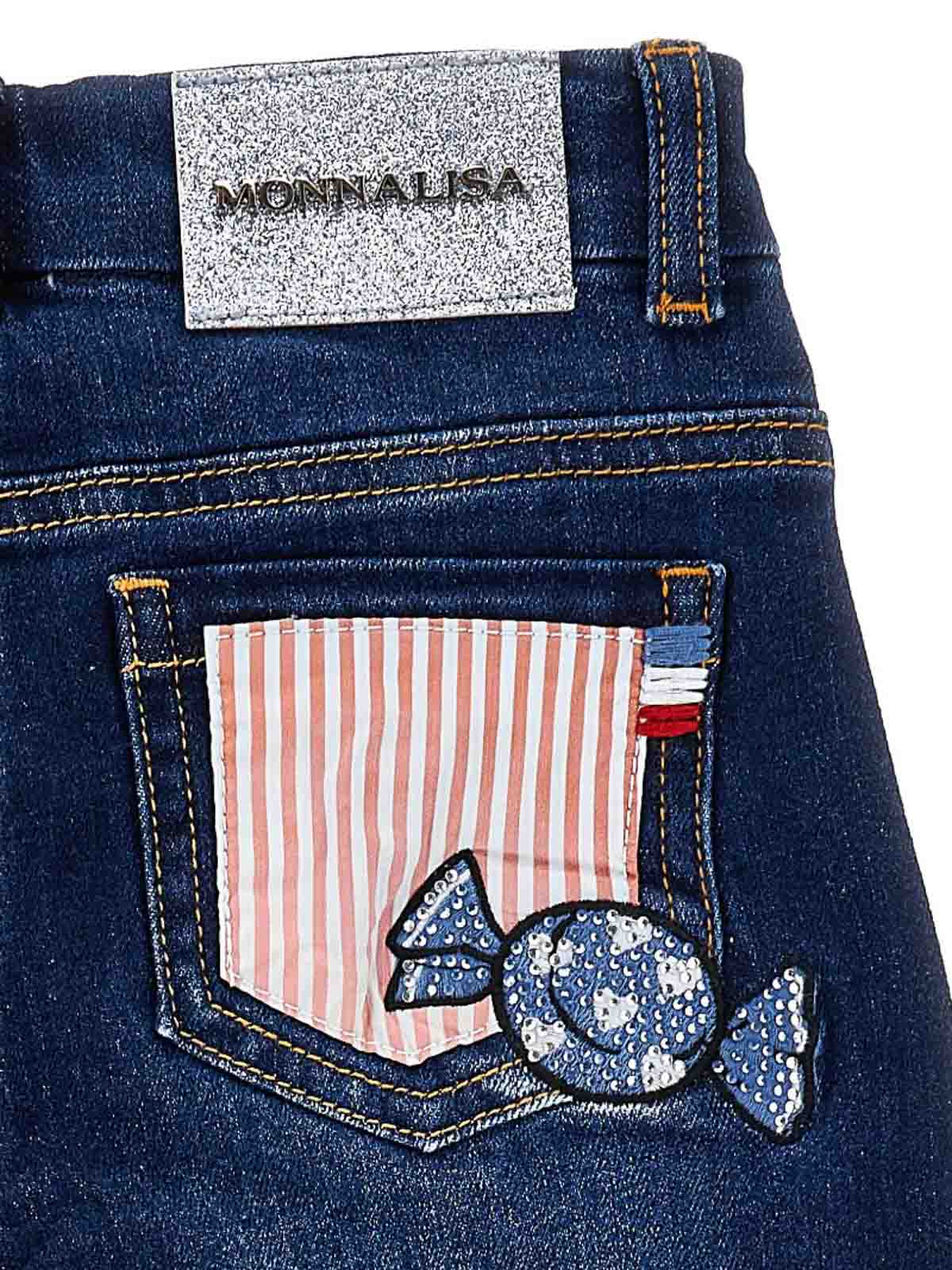 Jeans With Hello Kitty Application 19G40070150055 (MONNALISA / ジーンズ ) | MONNALISA (モナリザ)(3)
