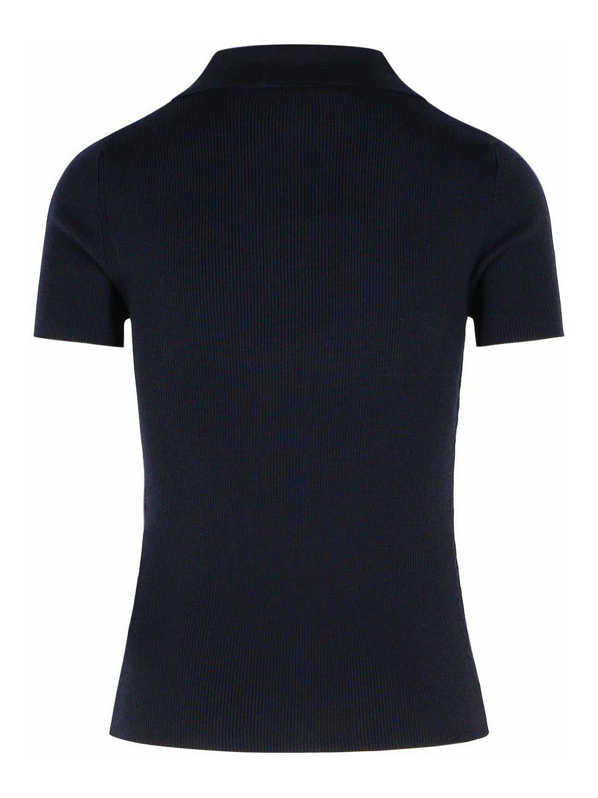 Albero Dark Blue Virgin Wool Polo Shirt 261136E17 (Max Mara / ニット・セーター・カーディガン ) | Max Mara (マックスマーラ)(1)