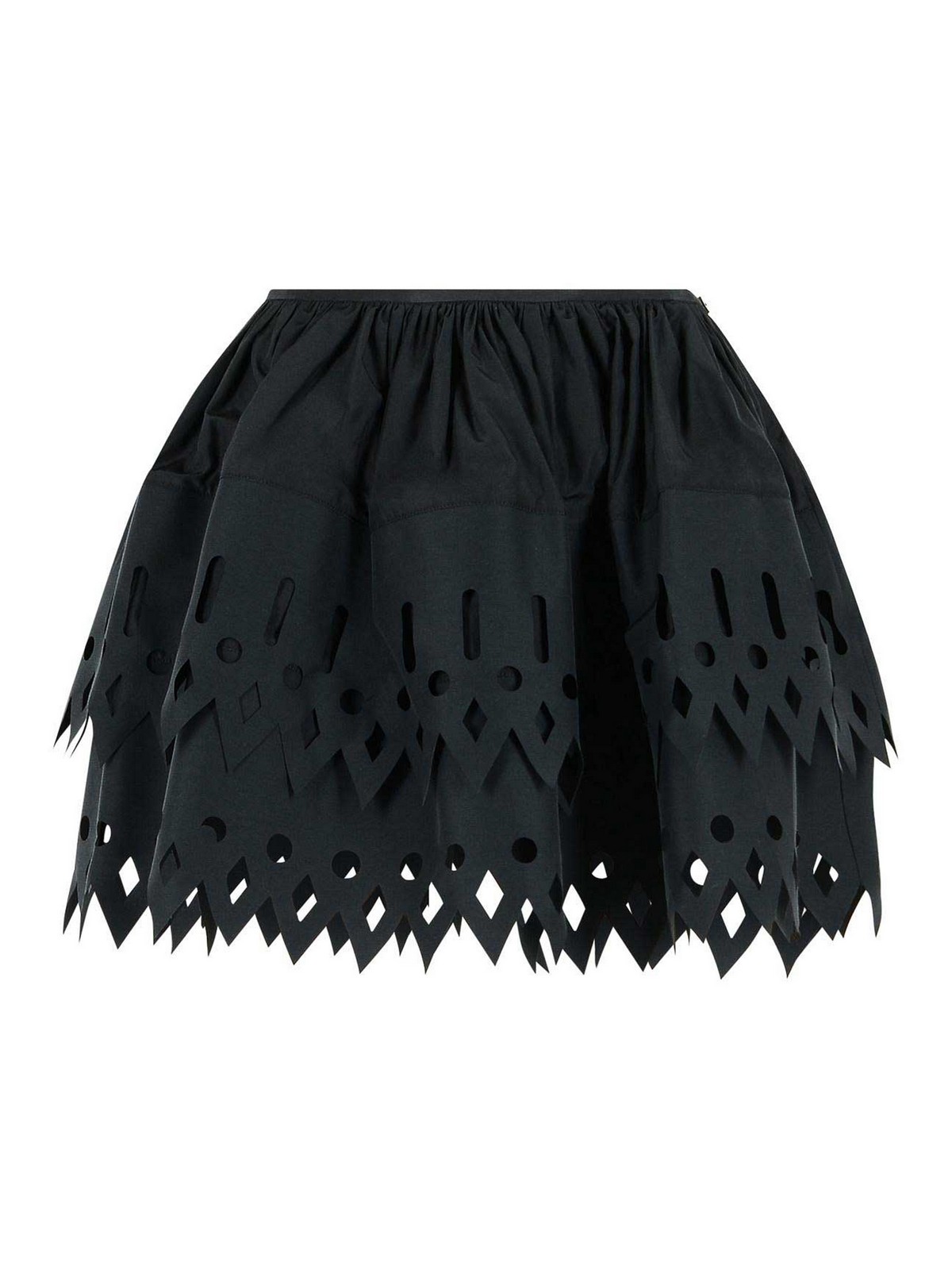 Tech Black Cotton Blend Skirt 2G293AN0990 (Blumarine / スカート ) | Blumarine (ブルマリン)