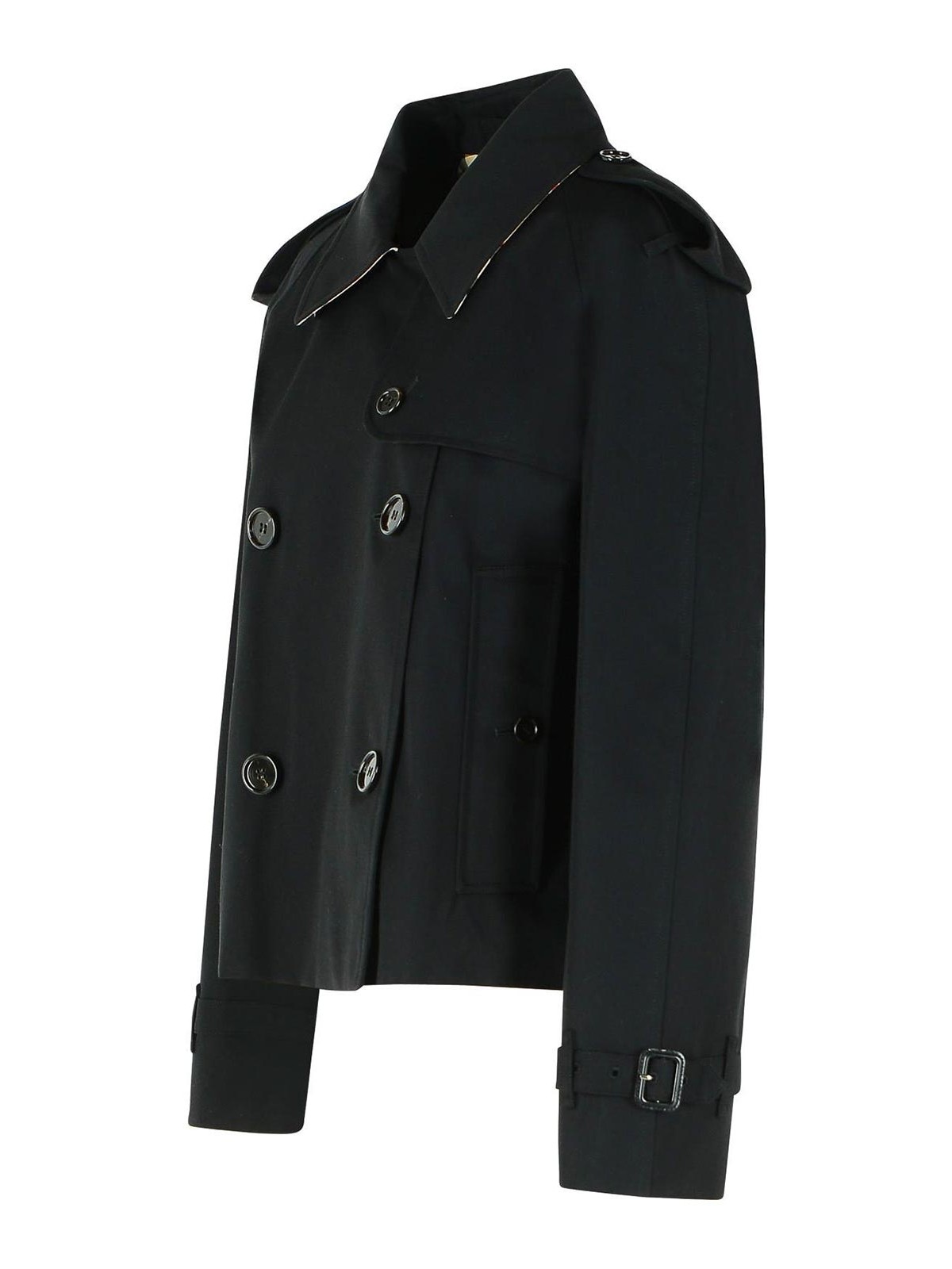 Black Cotton Gabardine Trench Coat Jacket 8072849 (Burberry / コート ) | Burberry (バーバリー)(2)