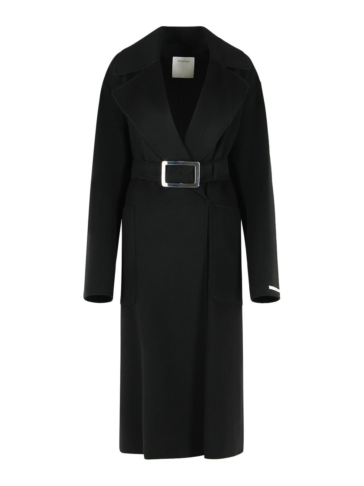Cose Robe Coat In Pure Black Virgin Wool 261201E17 (Sportmax / コート ) | Sportmax (スポーツマックス)