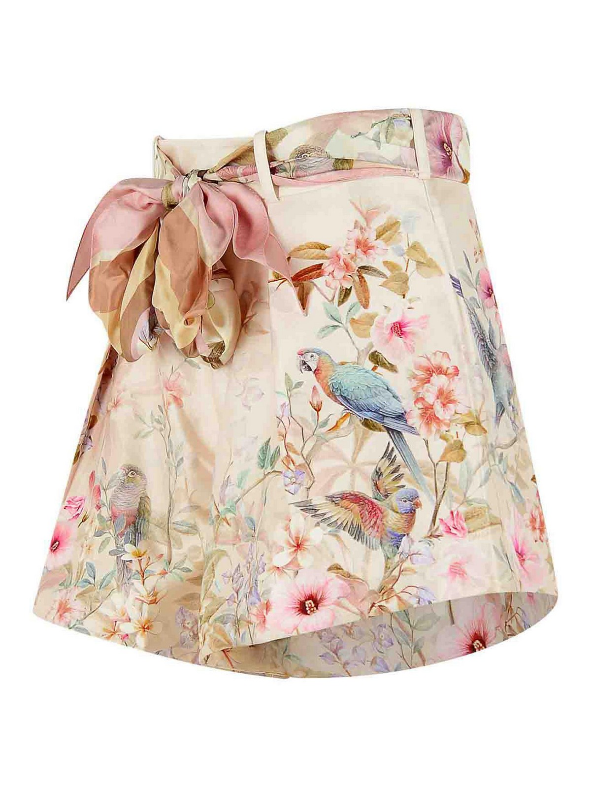 Rebellion Silk And Cream Cotton Shorts 4257AC261CREAMAVIARY (ZIMMERMANN / ショートパンツ ) | ZIMMERMANN (ジマーマン)(2)