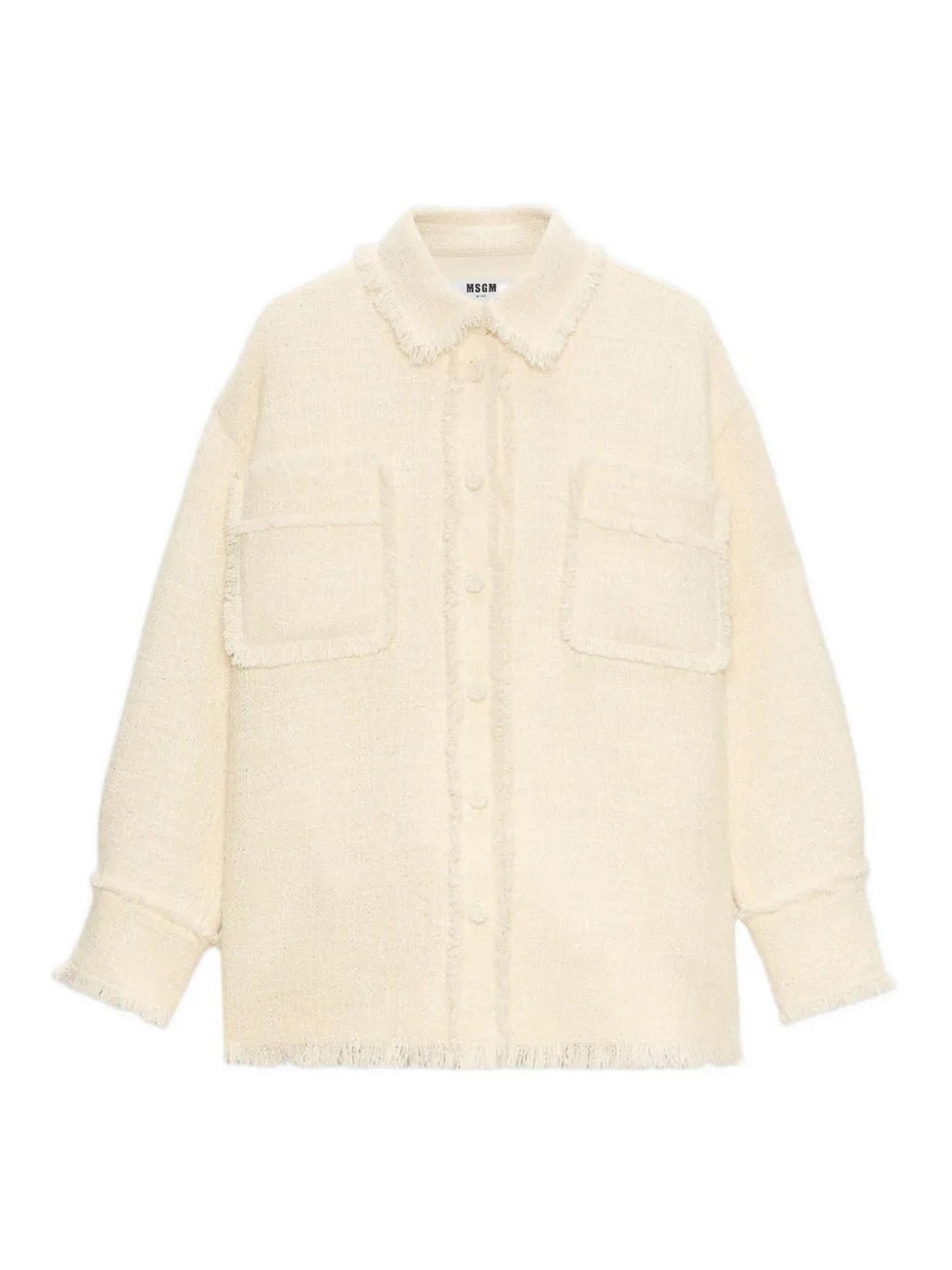Msgm Ivory Shirt Jacket MDE2225762102 (MSGM / シャツ・ブラウス ) | MSGM (エムエスジーエム)