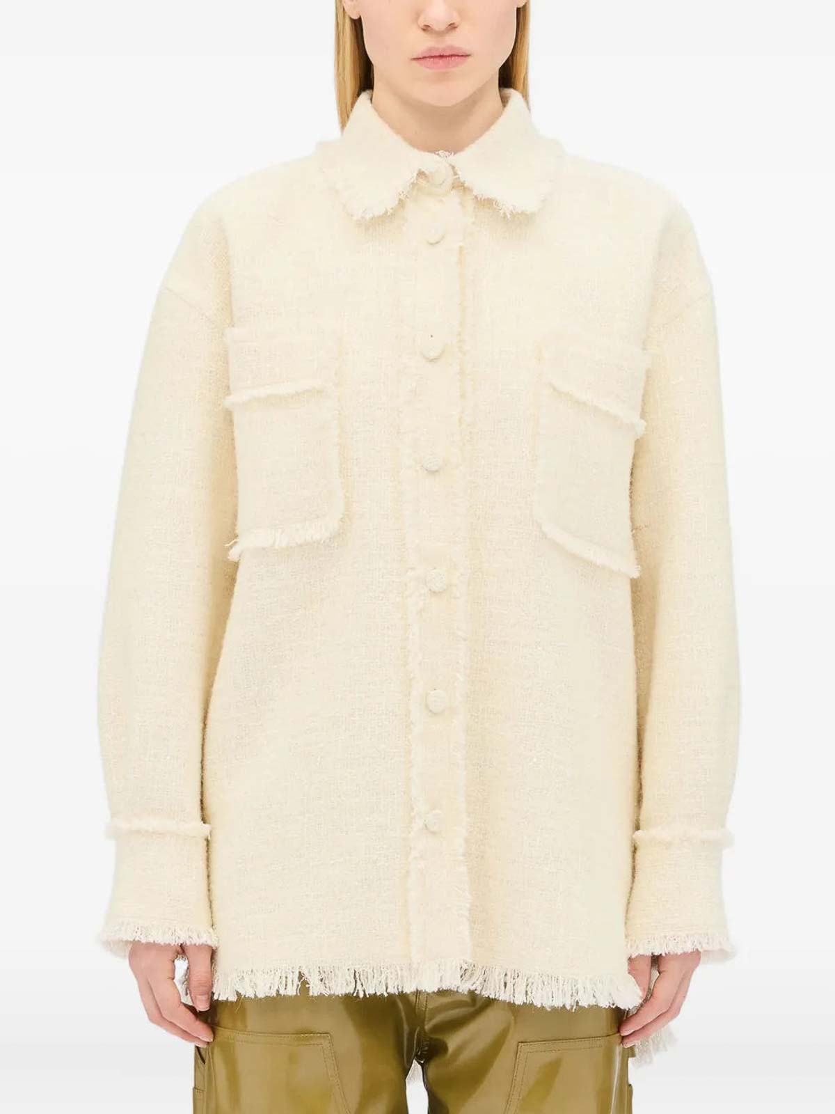 Msgm Ivory Shirt Jacket MDE2225762102 (MSGM / シャツ・ブラウス ) | MSGM (エムエスジーエム)(2)