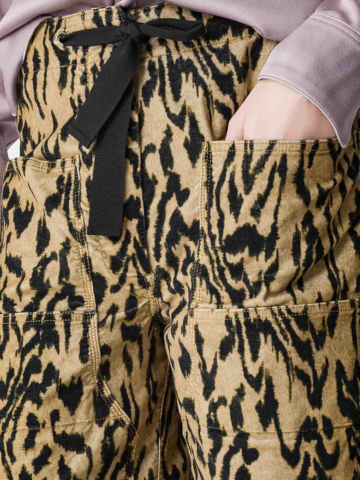 Animal print cargo trousers 14417MYPANTSAIHONEY (forte_forte / パンツ ) | forte_forte (フォルテ フォルテ)(2)