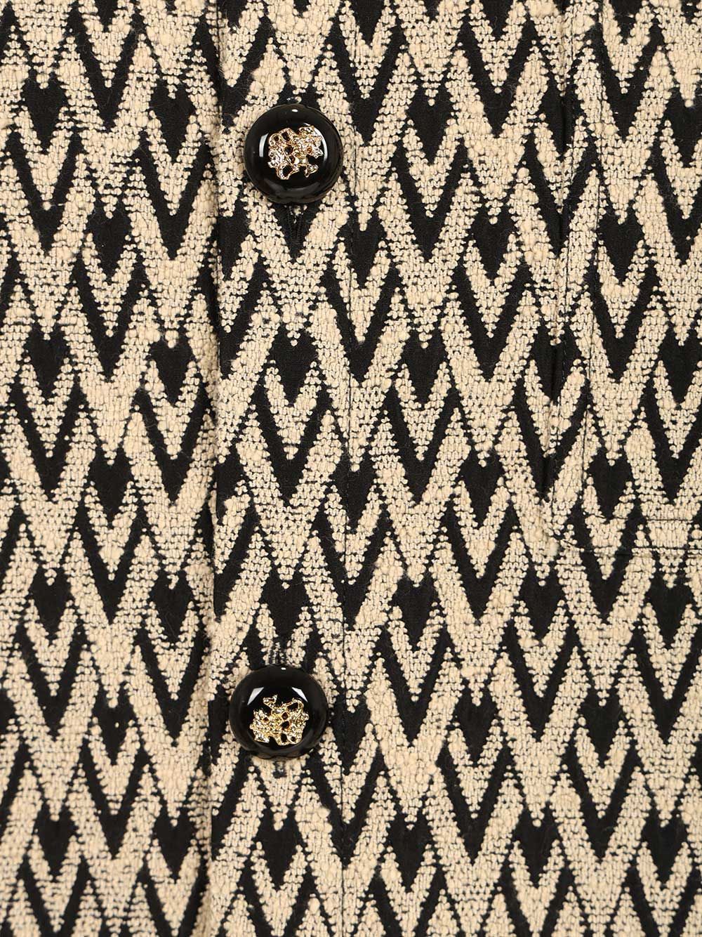 Toute La V Jacquard Cotton Blend Jacket 8V3CIO12B85K85 (Valentino Garavani / シャツ・ブラウス ) | Valentino Garavani (ヴァレンティノ)(4)