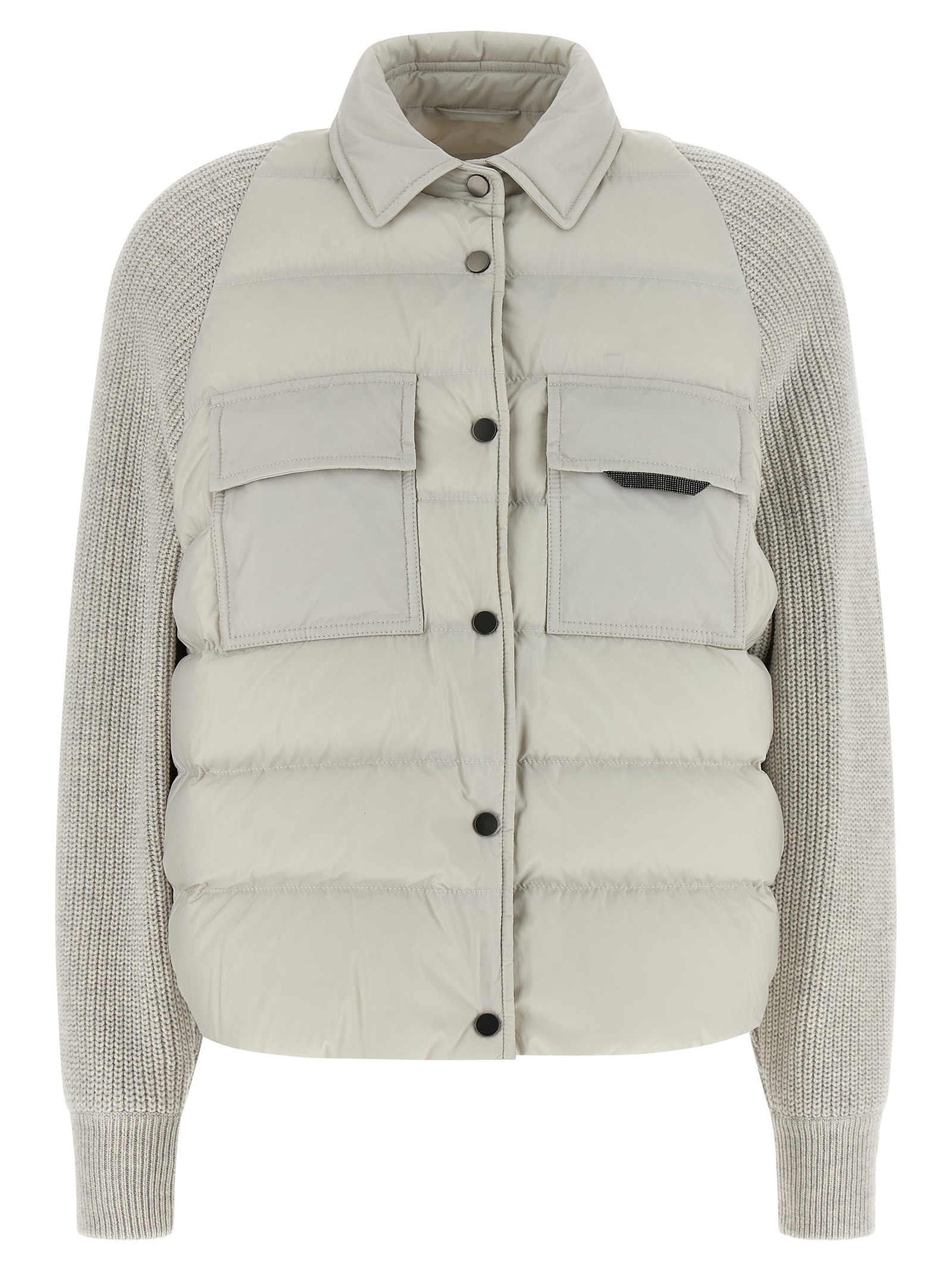 'Shiny Flap Detail' down jacket MD5987696C3671 (Brunello Cucinelli / ニット・セーター・カーディガン ) | Brunello Cucinelli (ブルネロ・クチネリ)