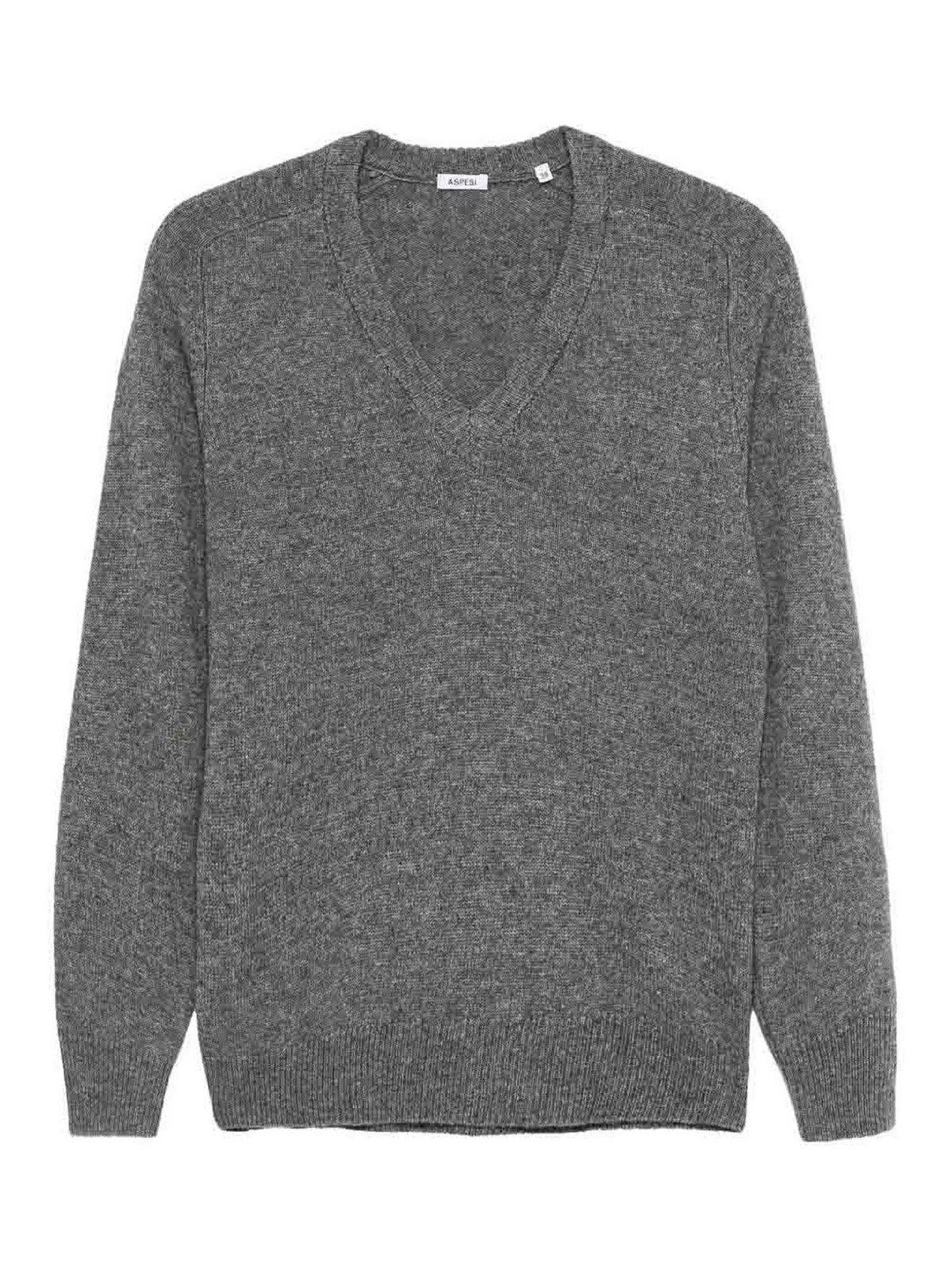 Pullover A V Grigio 3347383101173AI20 (ASPESI / ニット・セーター・カーディガン ) | ASPESI (アスペジ)