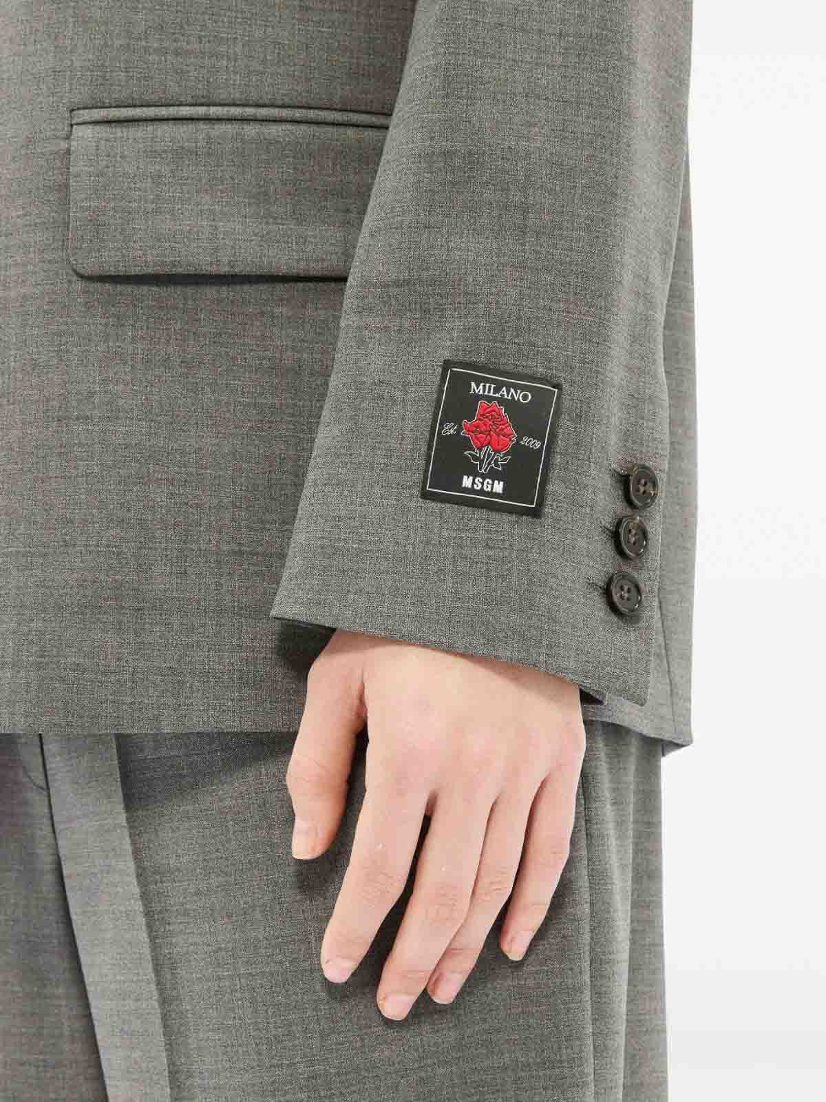 Msgm Giacca Grey MDG2325760598 (MSGM / ブレザー・ジャケット ) | MSGM (エムエスジーエム)(3)