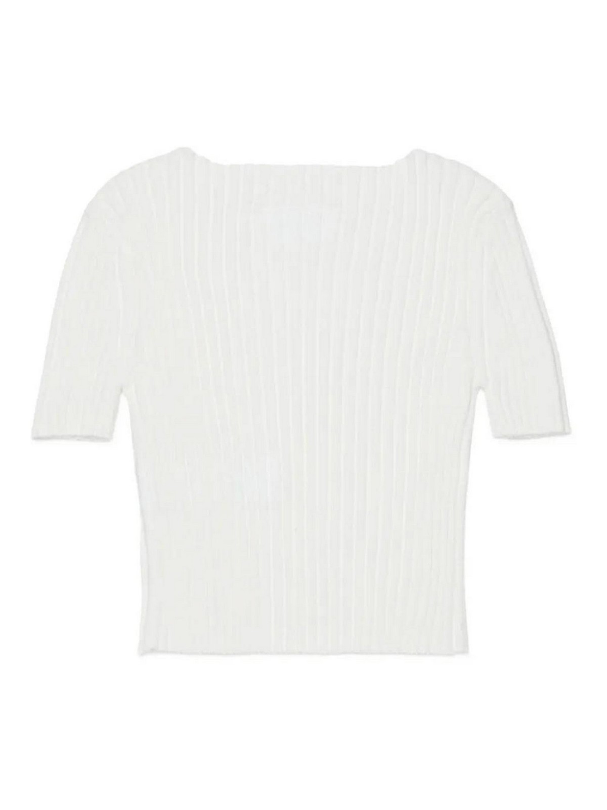 Ribbed T-Shirt With Logo M60989MM07XM6101 (MM6 Maison Margiela / Tシャツ・カットソー ) | MM6 Maison Margiela (エムエムシックス)(1)