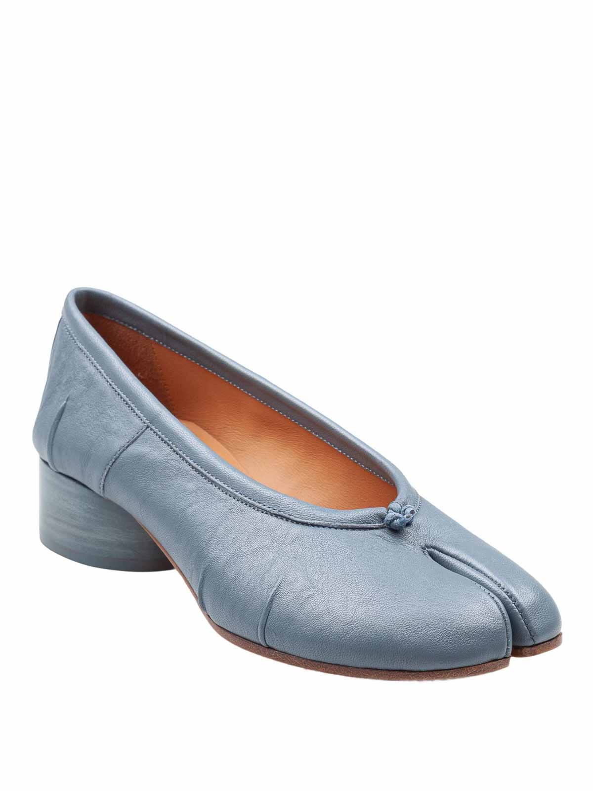 Tabi ballerina in light blue leather S58WZ0128P3753T6317 (Maison Margiela / パンプス・ハイヒール ) | Maison Margiela (メゾン マルジェラ)(1)