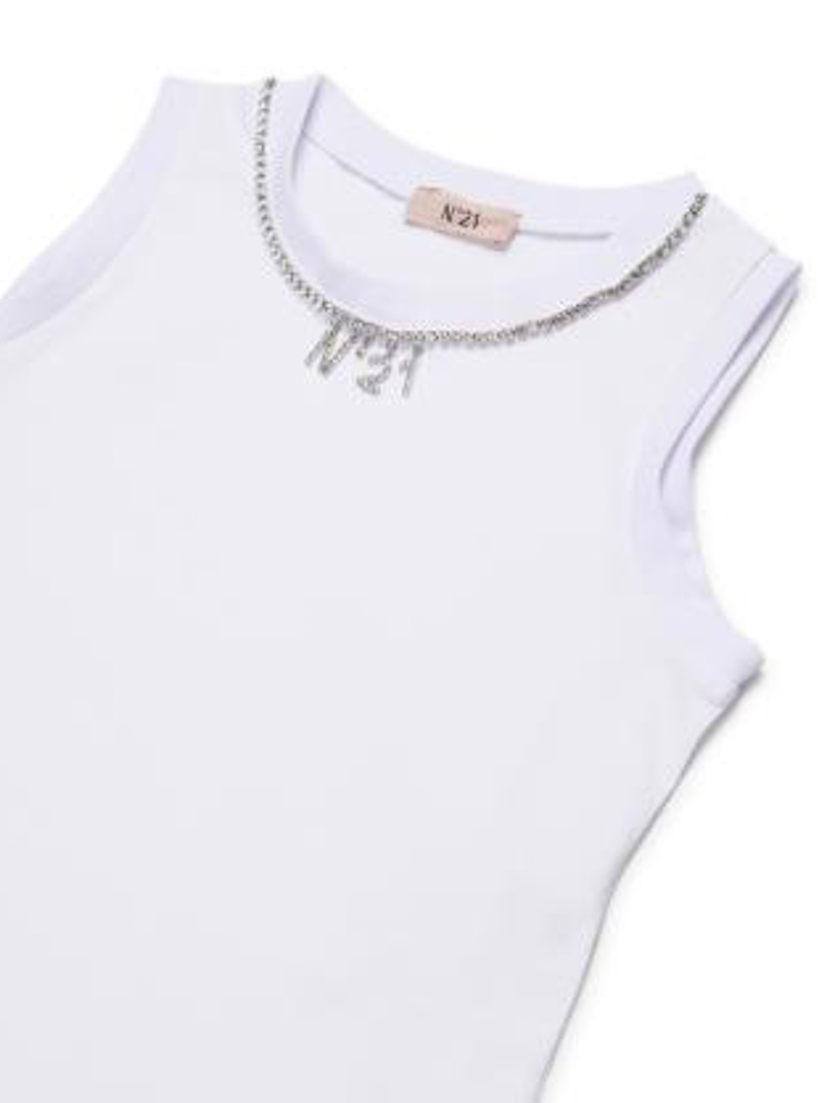 Tank Top With Rhinestone Logo N210A5N04790N100 (N°21 / タンクトップ・キャミソール ) | N°21 (ヌメロ ヴェントゥーノ)(2)