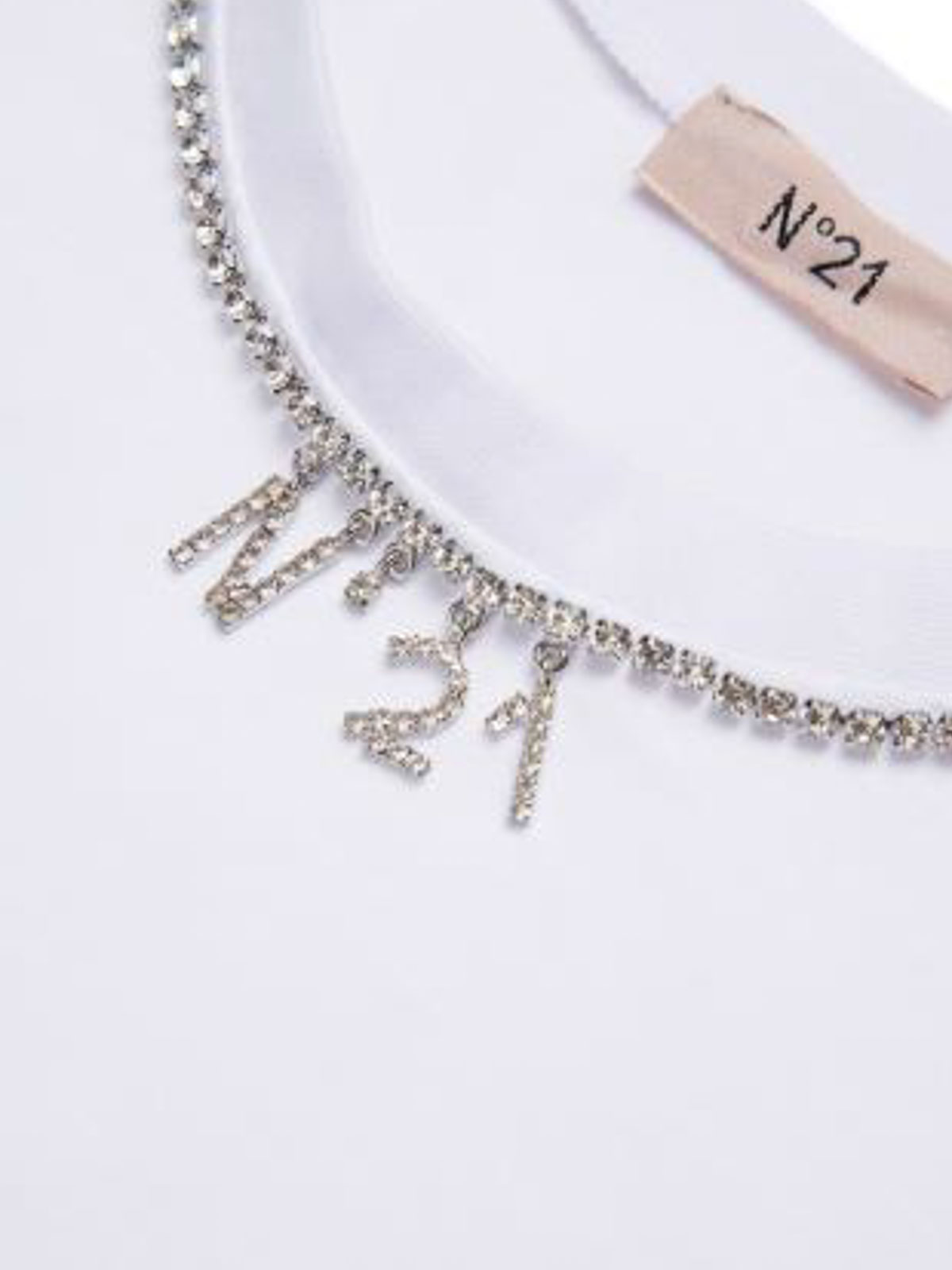 Tank Top With Rhinestone Logo N210A5N04790N100 (N°21 / タンクトップ・キャミソール ) | N°21 (ヌメロ ヴェントゥーノ)(3)