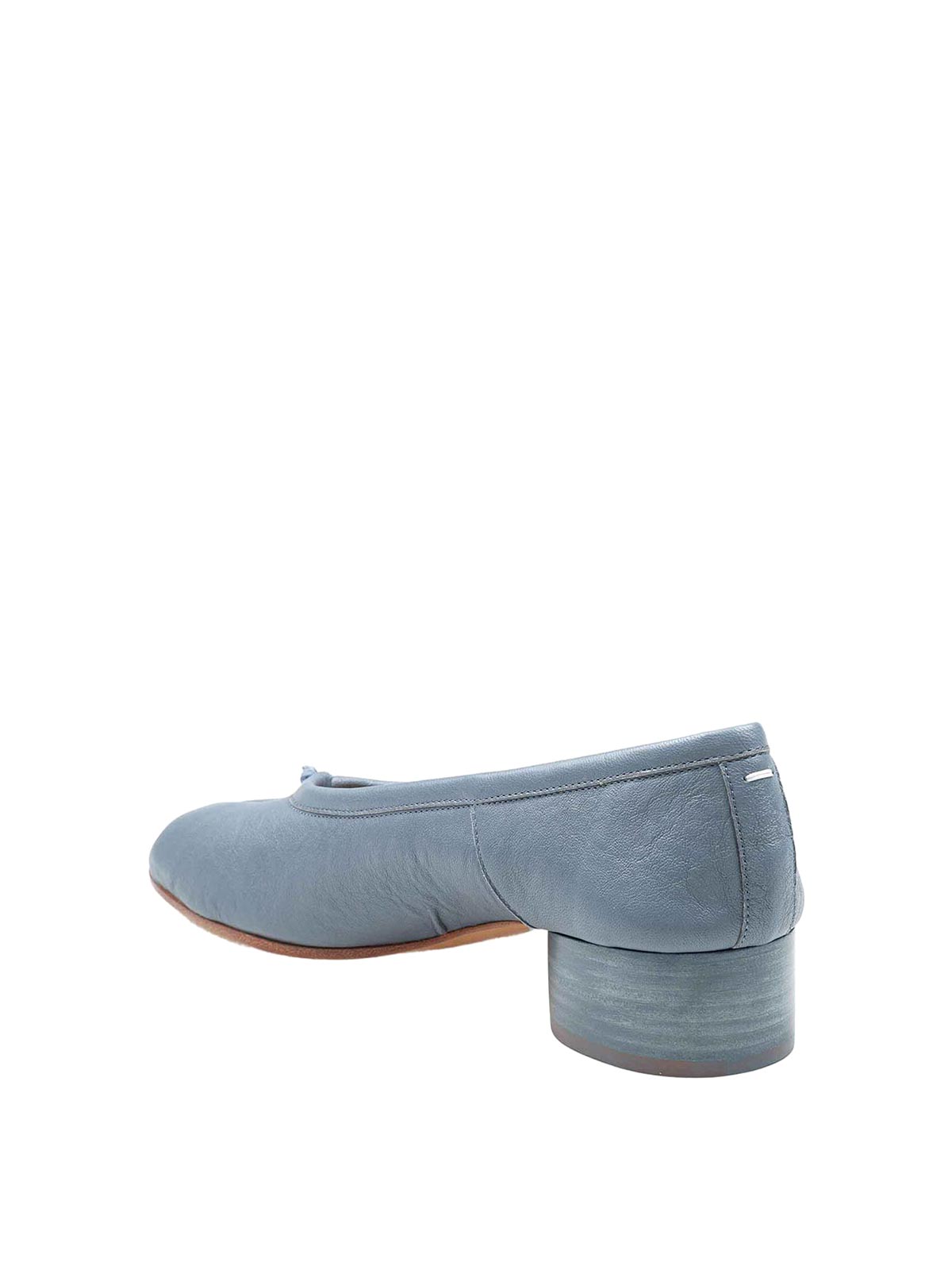 Tabi ballerina in light blue leather S58WZ0128P3753T6317 (Maison Margiela / パンプス・ハイヒール ) | Maison Margiela (メゾン マルジェラ)(3)