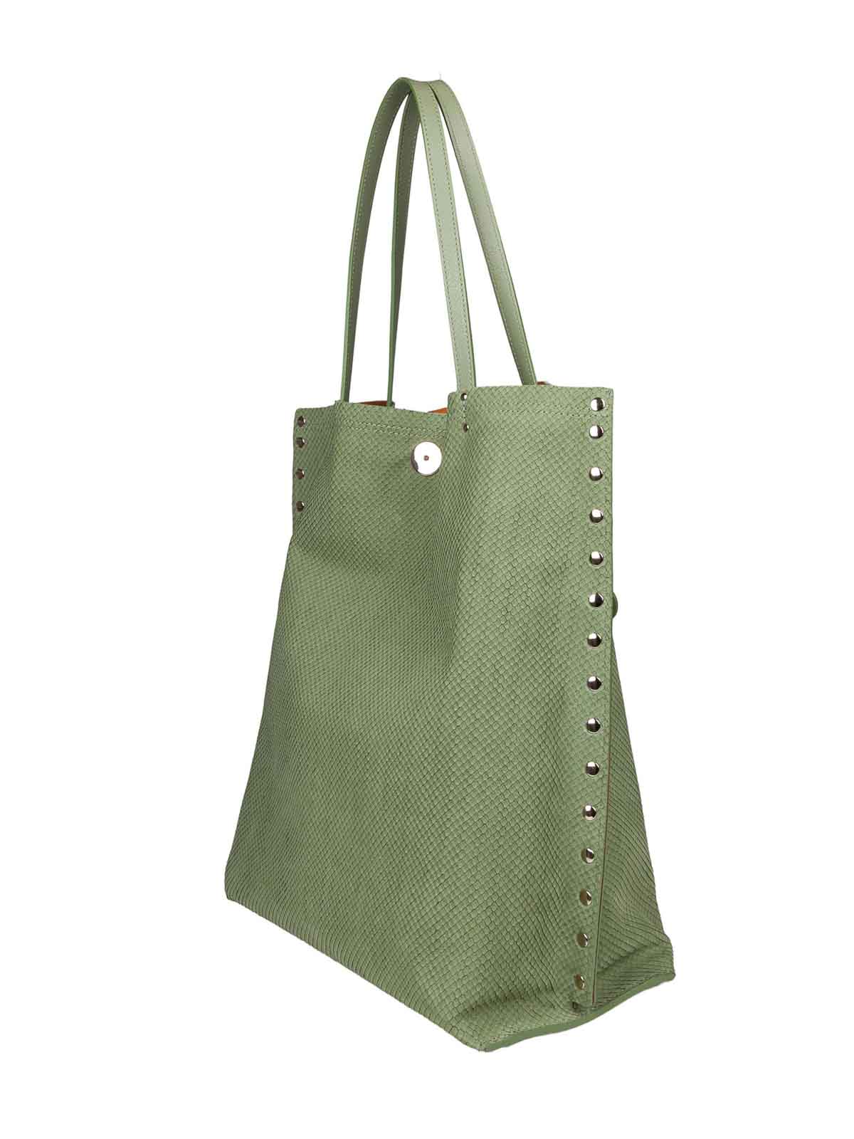 Amoretto M Shopping Bag In Green Leather 0687902200000Z0484M (ZANELLATO / トートバッグ ) | ZANELLATO (ザネラート)(2)