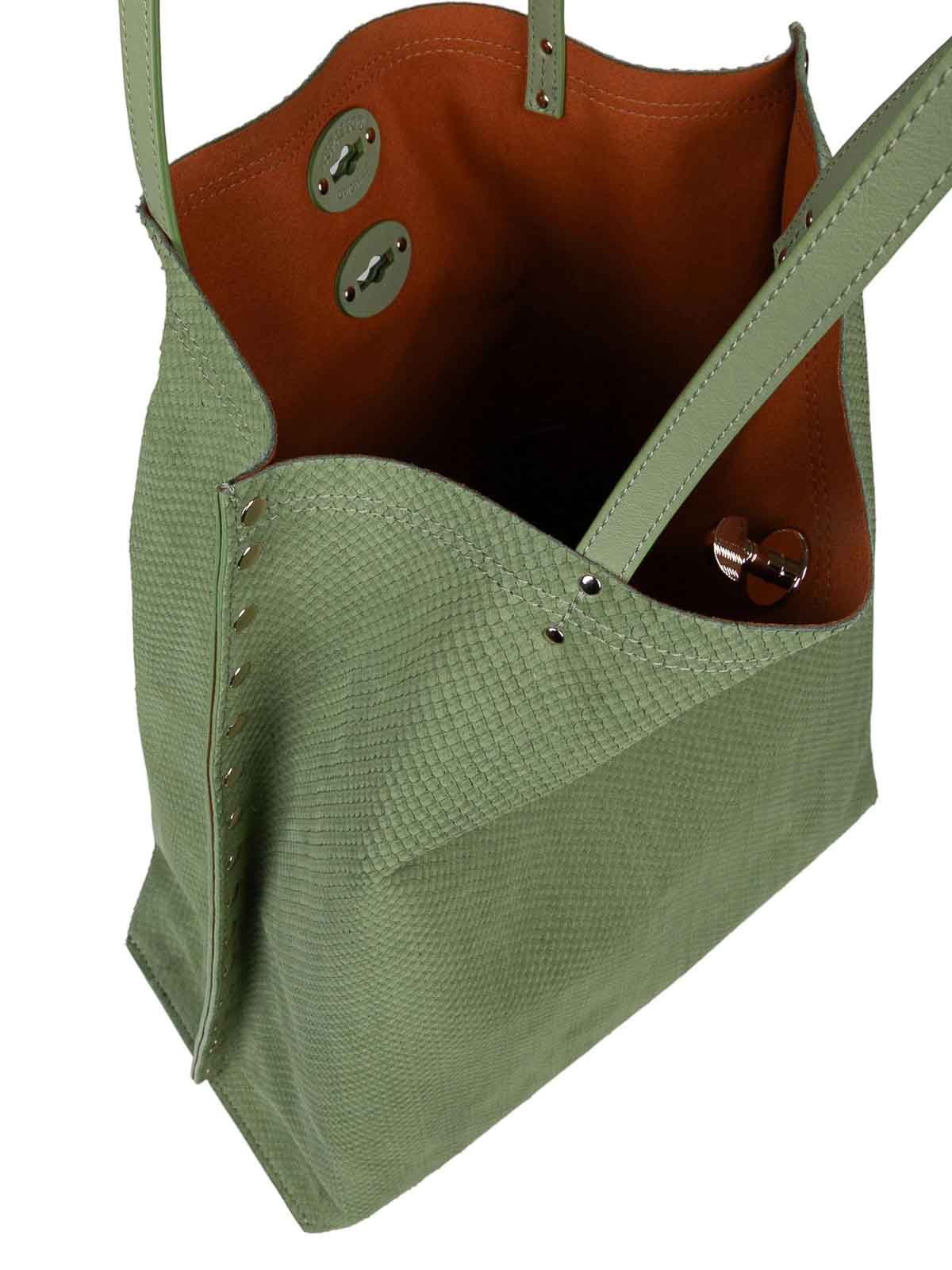 Amoretto M Shopping Bag In Green Leather 0687902200000Z0484M (ZANELLATO / トートバッグ ) | ZANELLATO (ザネラート)(3)