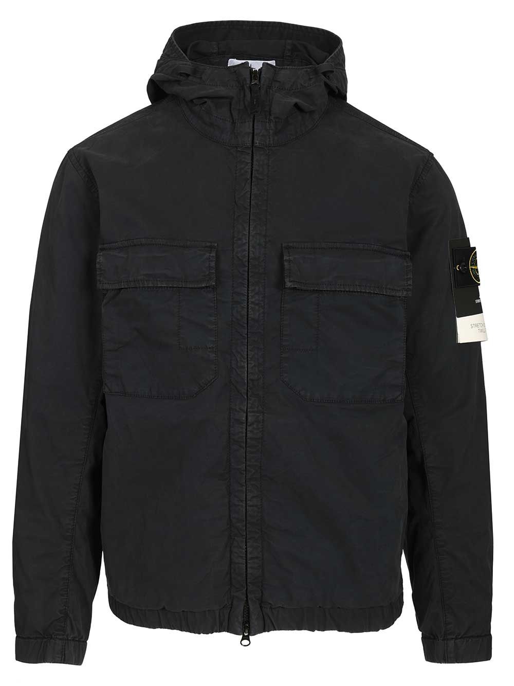Hooded jacket in stretch organic cotton twill 4100077S0A10V0020 (STONE ISLAND / カジュアルジャケット ) | STONE ISLAND (ストーンアイランド)