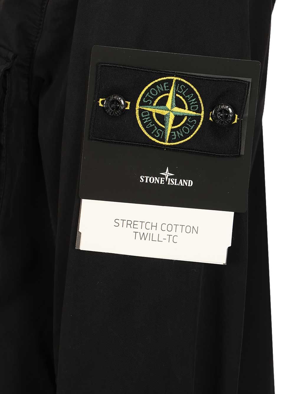 Hooded jacket in stretch organic cotton twill 4100077S0A10V0029 (STONE ISLAND / カジュアルジャケット ) | STONE ISLAND (ストーンアイランド)(4)