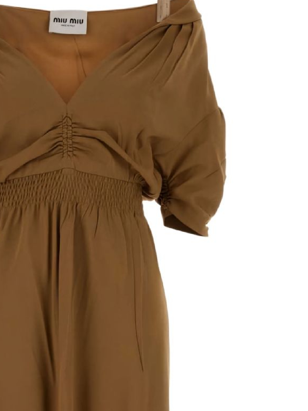 Miu Miu Dresses Camel MF6048SOOO16ZIF0040 (MIU MIU / ワンピース・ドレス・オールインワン ) | MIU MIU (ミュウミュウ)(1)