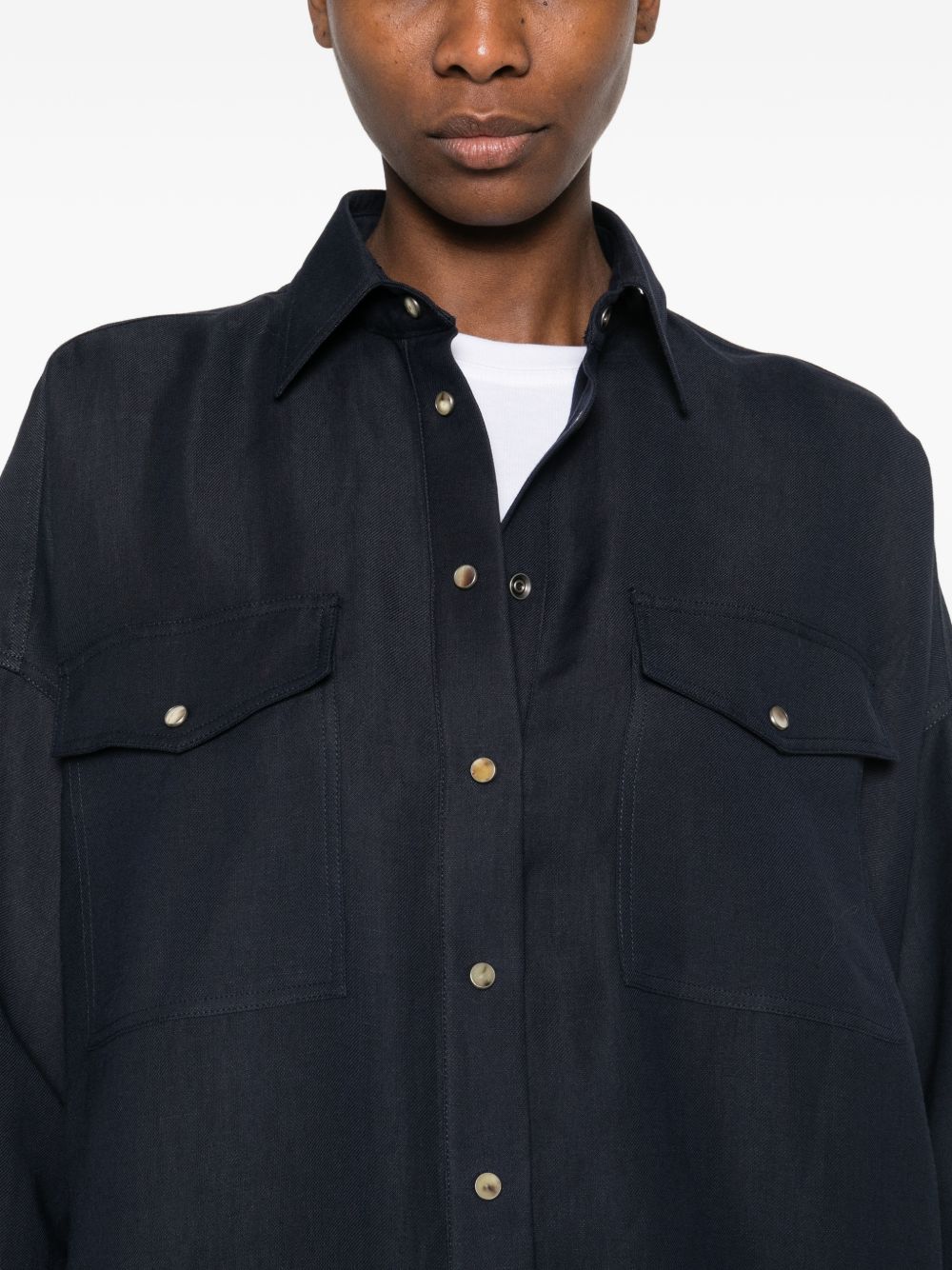 Brunello Cucinelli Shirts Blue MH126NE416C4224 (Brunello Cucinelli / シャツ・ブラウス ) | Brunello Cucinelli (ブルネロ・クチネリ)(1)