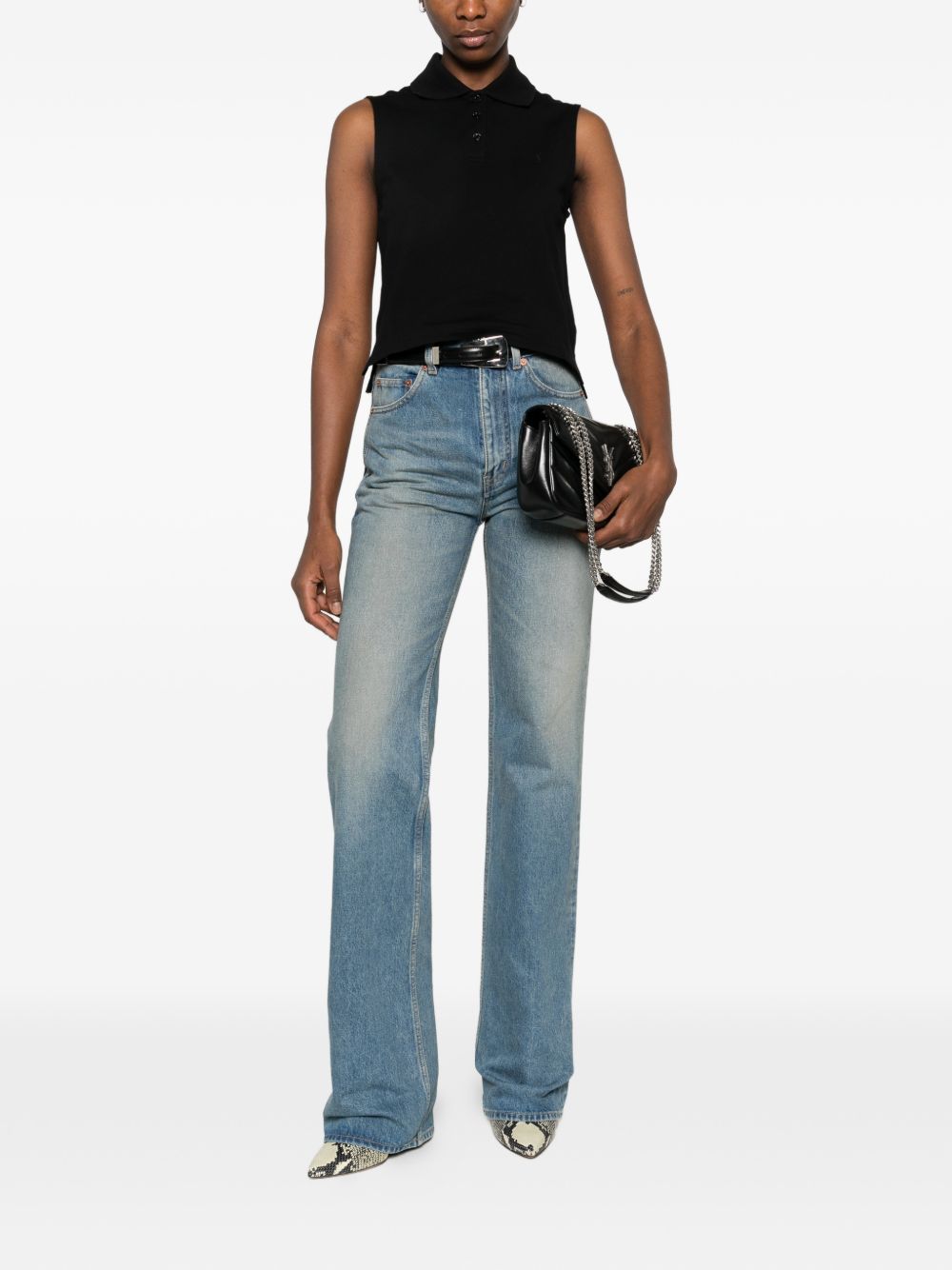 Saint Laurent Top Black 862601Y37ZE1000 (Saint Laurent / タンクトップ・キャミソール ) | Saint Laurent (サンローラン)(4)