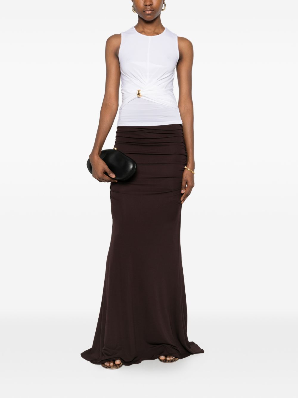 Elisabetta Franchi Top Ivory TO03761E2360 (Elisabetta Franchi / タンクトップ・キャミソール ) | Elisabetta Franchi (エリザベッタ フランキ)(2)