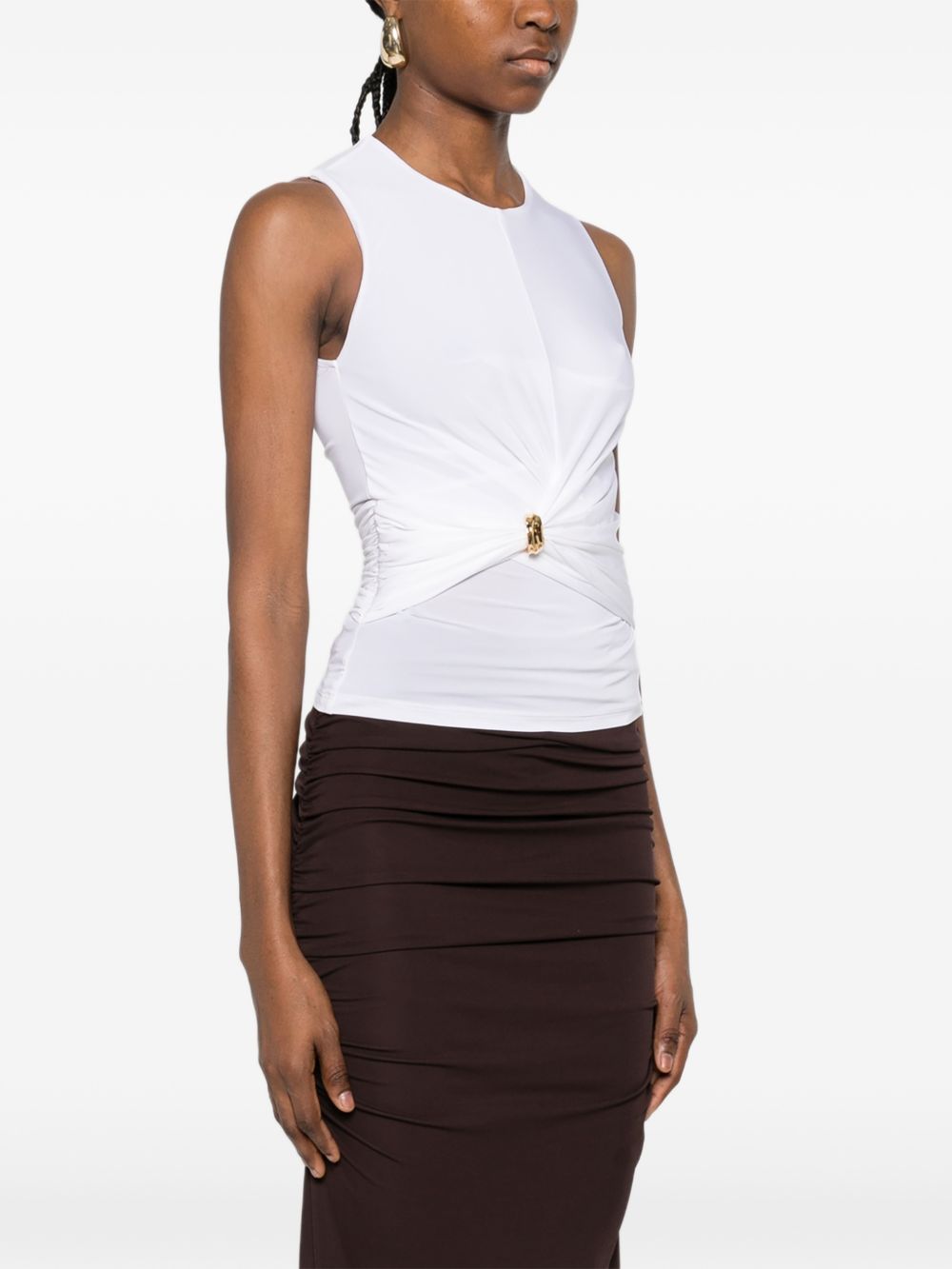 Elisabetta Franchi Top Ivory TO03761E2360 (Elisabetta Franchi / タンクトップ・キャミソール ) | Elisabetta Franchi (エリザベッタ フランキ)(4)