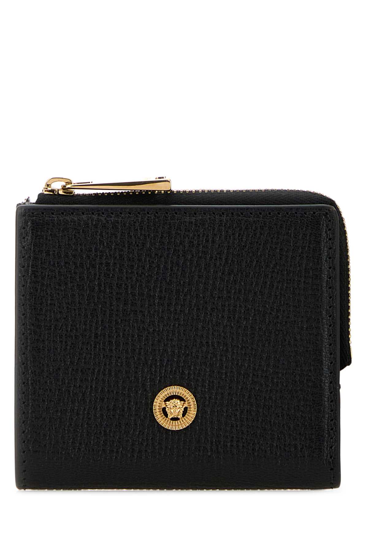 Black leather wallet 10218761A105441B00V (VERSACE / 財布・カードケース ) | VERSACE (ヴェルサーチェ)