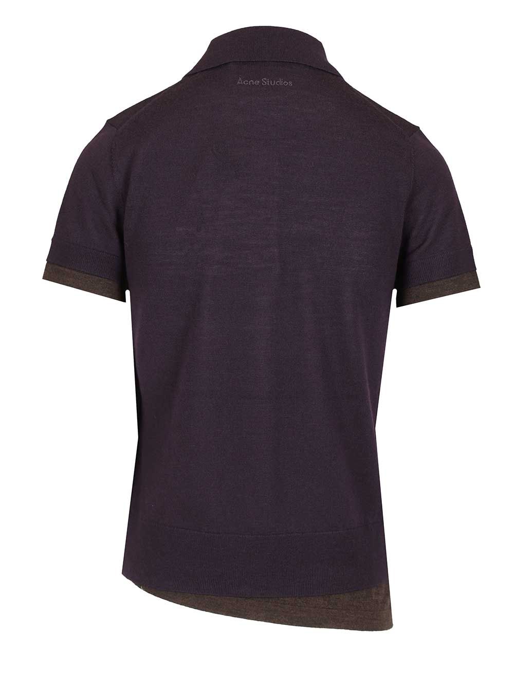 Layered wool polo shirt A60644CWP (Acne Studios / ポロシャツ ) | Acne Studios (アクネ ストゥディオズ)(1)