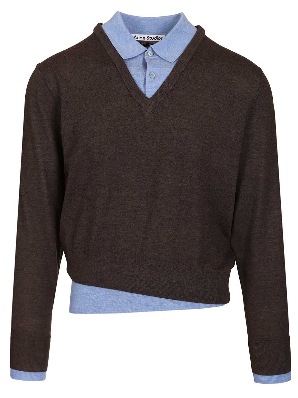 Layered wool sweater A60645AI8 (Acne Studios / スウェット・フーディー ) | Acne Studios (アクネ ストゥディオズ)