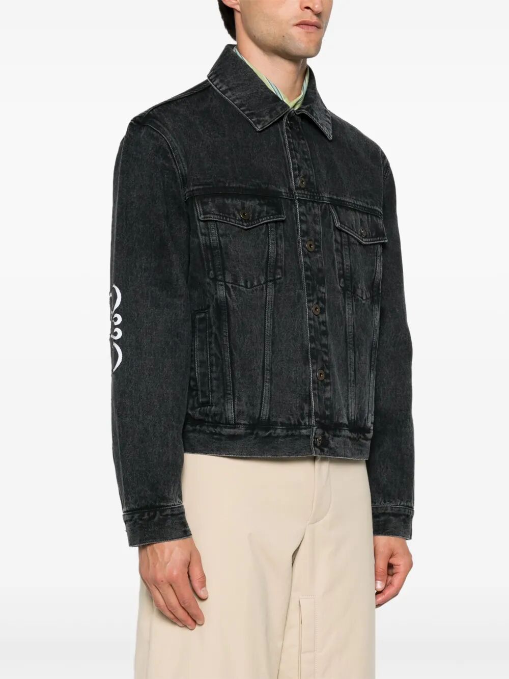 ANAGRAM CUT-OUTS MEDIUM-WEIGHT WASHED DENIM JACKET H526Y50W261100 (LOEWE / カジュアルジャケット ) | LOEWE (ロエベ)(1)