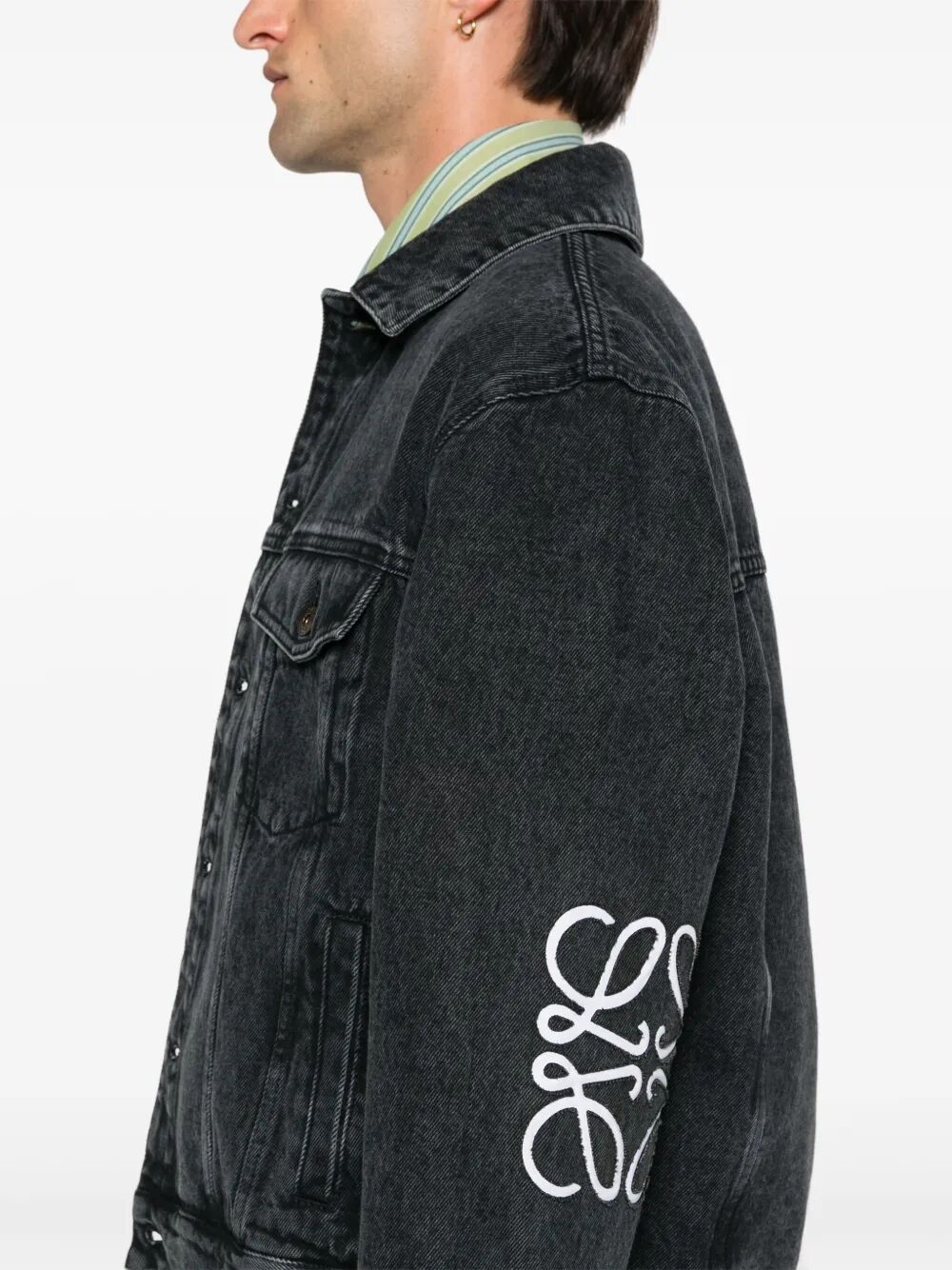 ANAGRAM CUT-OUTS MEDIUM-WEIGHT WASHED DENIM JACKET H526Y50W261100 (LOEWE / カジュアルジャケット ) | LOEWE (ロエベ)(3)