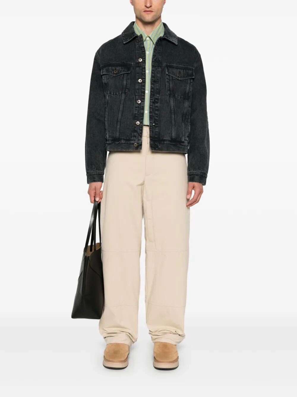 ANAGRAM CUT-OUTS MEDIUM-WEIGHT WASHED DENIM JACKET H526Y50W261100 (LOEWE / カジュアルジャケット ) | LOEWE (ロエベ)(4)