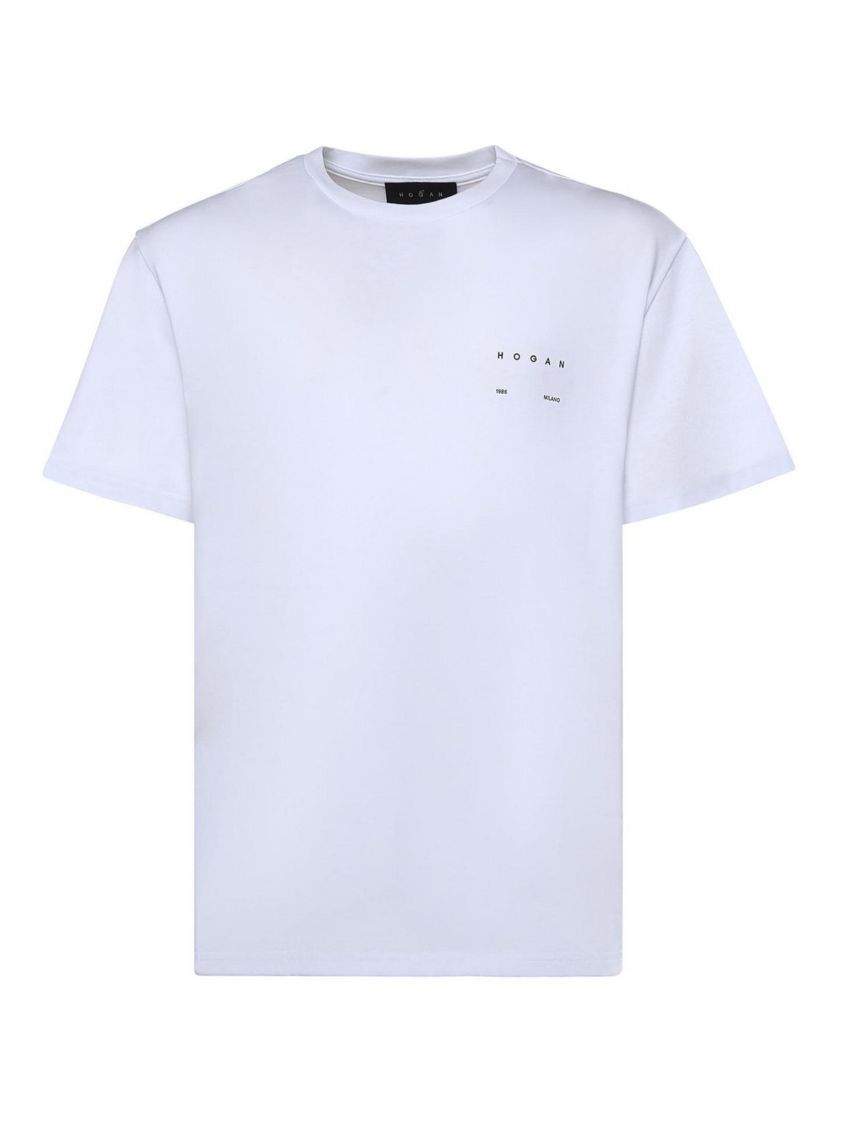 Cotton T-Shirt With Logo KQMB3522360ZFVB001 (HOGAN / Tシャツ・カットソー ) | HOGAN (ホーガン)