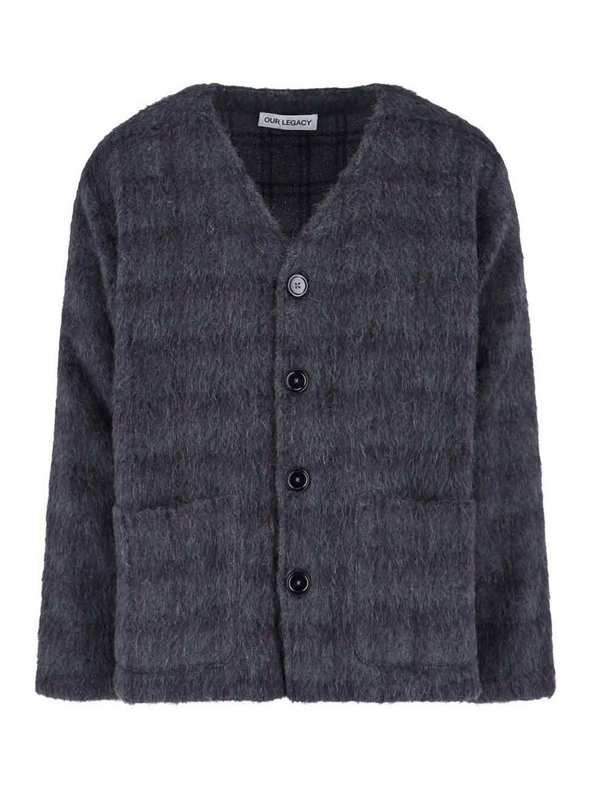 Cardigan M2263CFFUZZEDPLUMCHECKHAIRYWOOL (OUR LEGACY / ニット・セーター・カーディガン ) | OUR LEGACY (アワーレガシー)