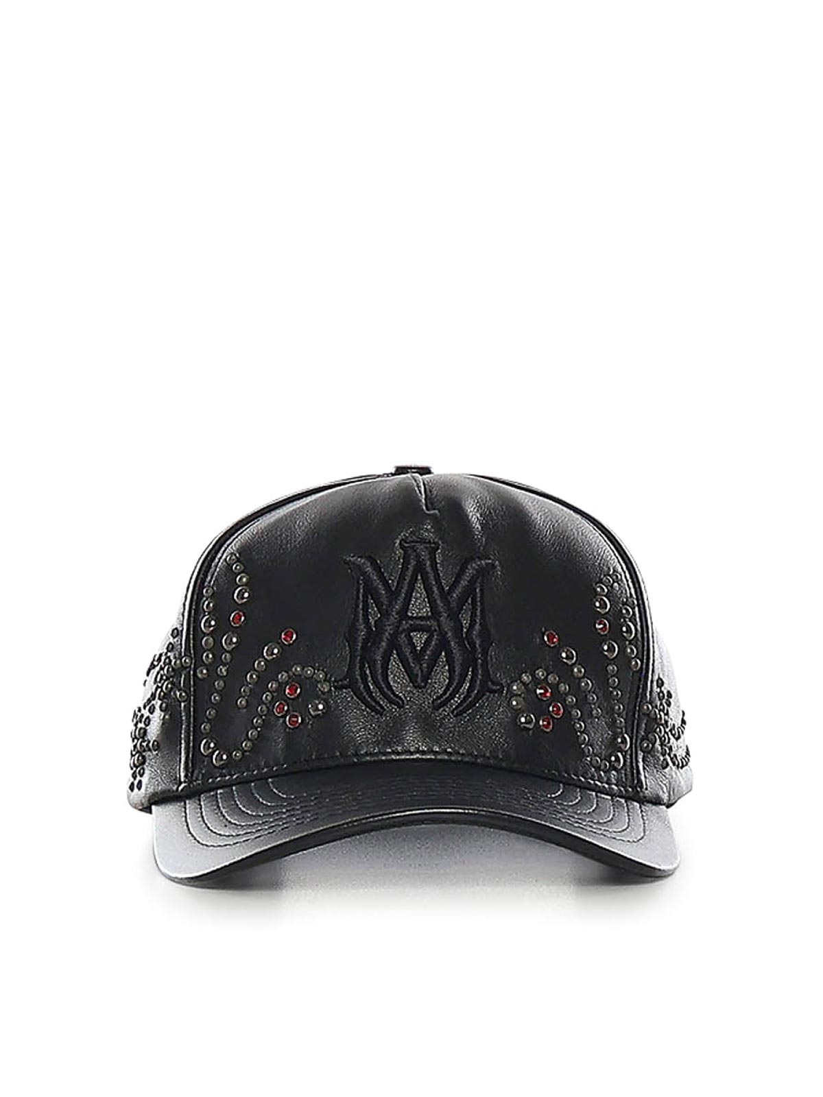 Leather Hat With Crystals And Logo AMSAHE1019001 (AMIRI / 帽子 ) | AMIRI (アミリ)
