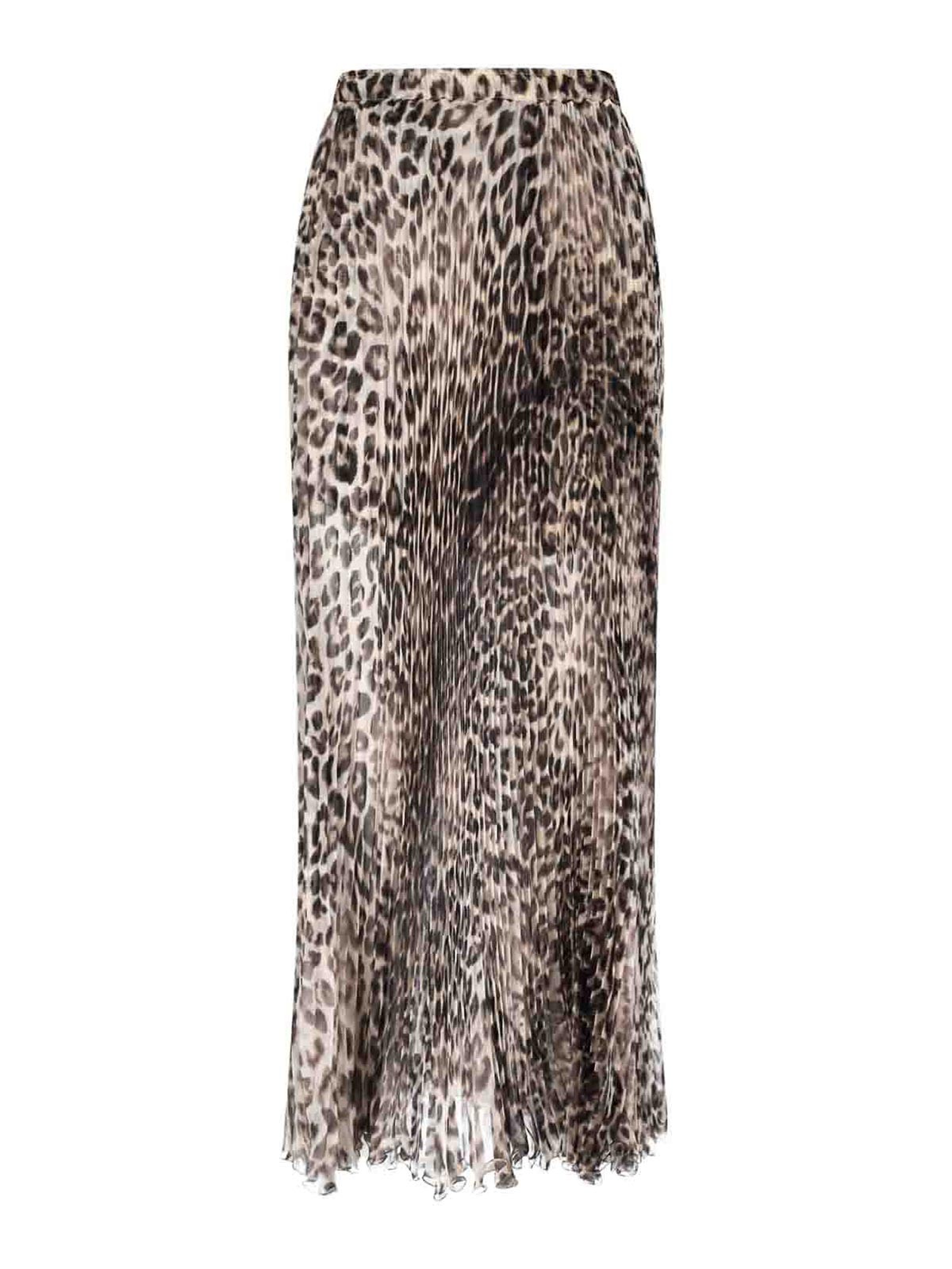 Animalier silk skirt D482O359YEOS4826 (ERMANNO SCERVINO / スカート ) | ERMANNO SCERVINO (エルマンノ シェルヴィーノ)