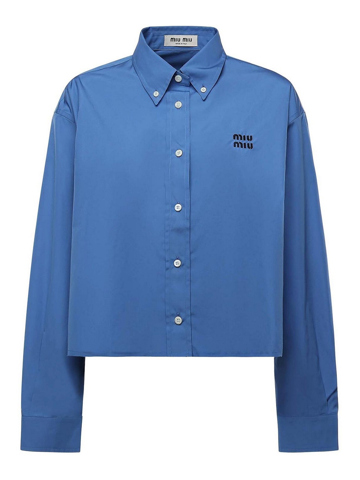 Poplin Shirt With Logo MK165910RGF0237 (MIU MIU / シャツ・ブラウス ) | MIU MIU (ミュウミュウ)